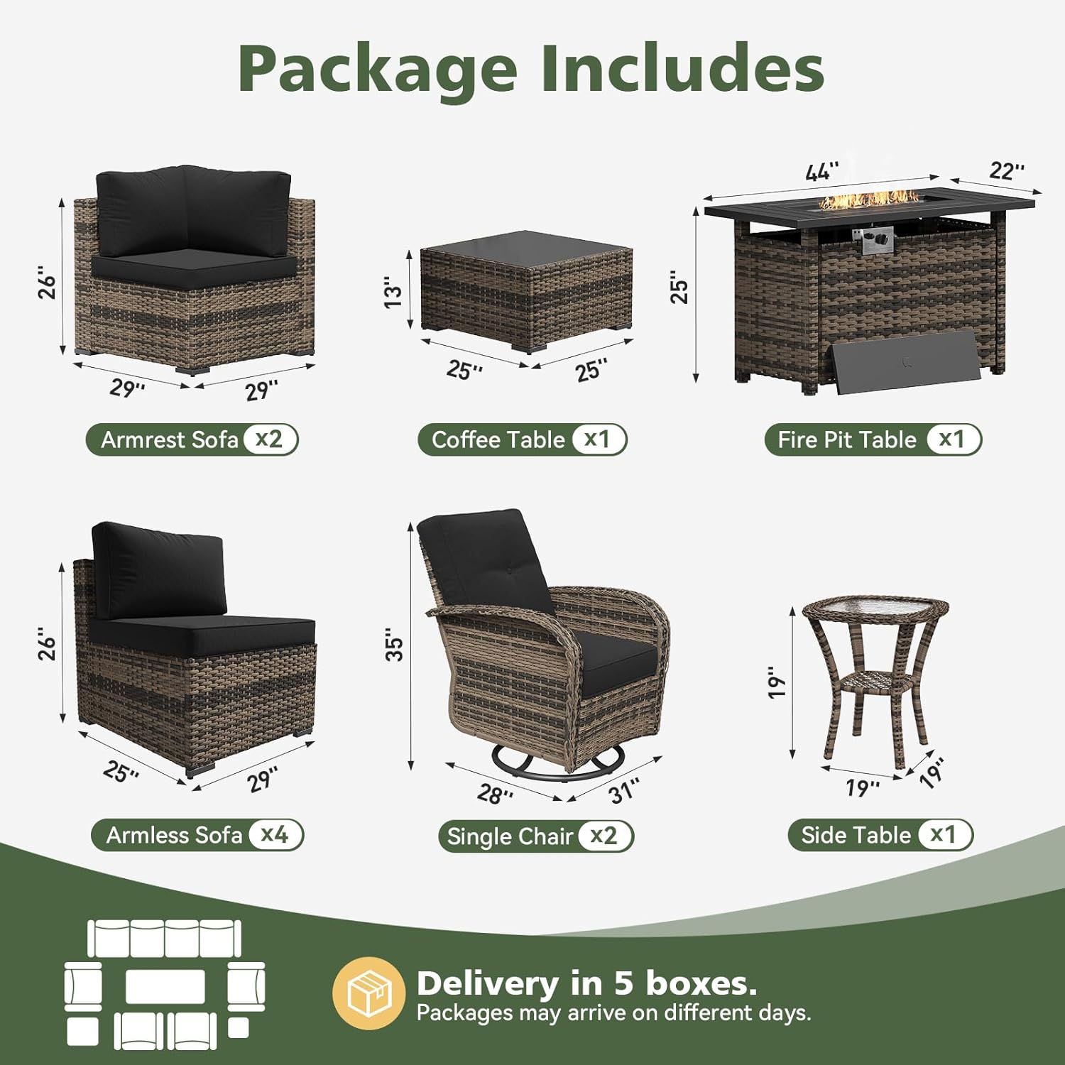 buy Aoxun outdoor furniture set,Aoxun fire pit table worth it,best patio furniture set with fire pit,Aoxun swivel rocker chairs pros cons,should I buy outdoor furniture set,Aoxun furniture set vs alternatives unboxing and complete package contents