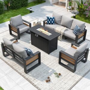 Image 1 of buy Aoxun patio set with fire pit