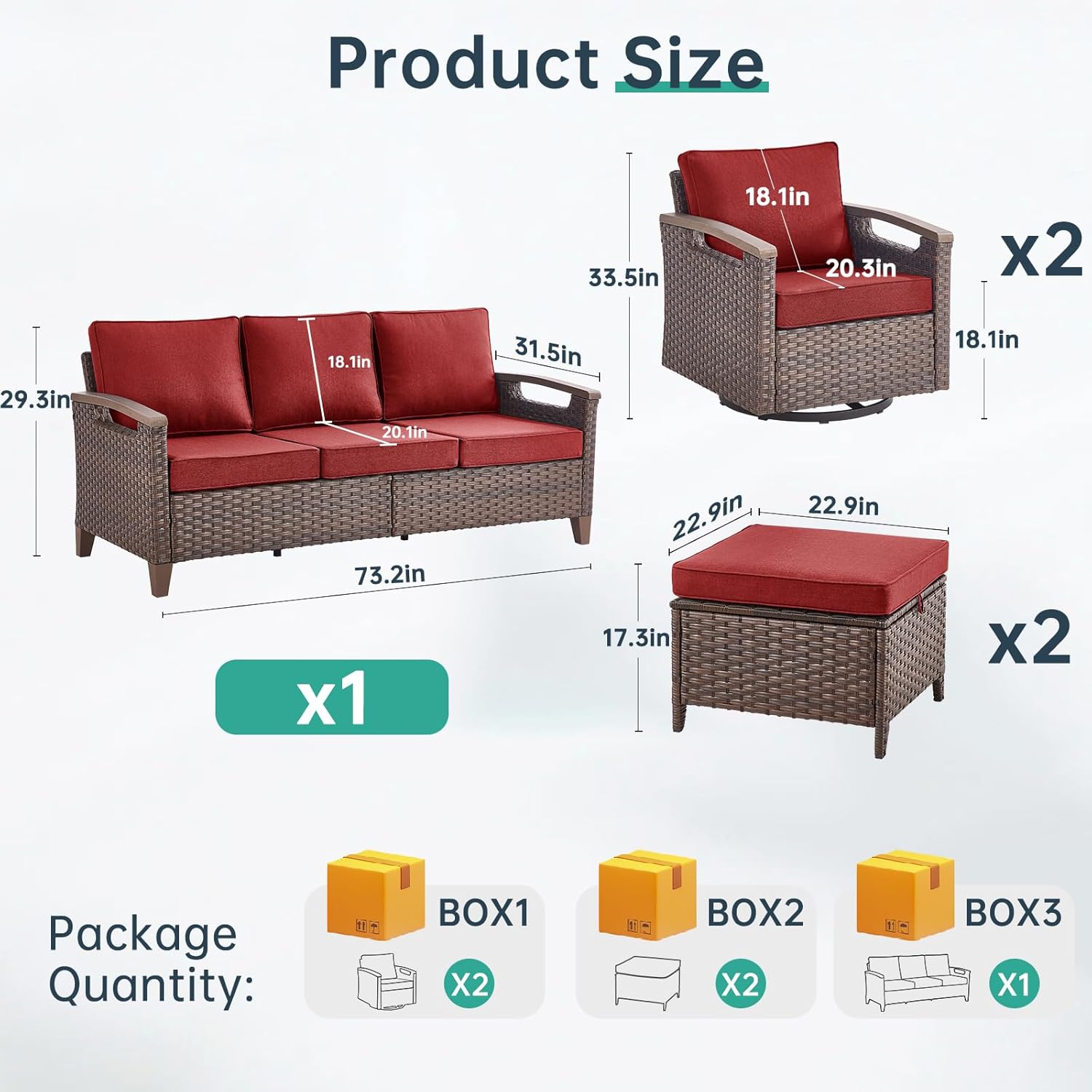 buy Artfurniz patio furniture set,Artfurniz wicker patio set vs other brands,best 5 piece outdoor conversation set for deck,swivel rocker patio chairs pros cons,how durable is PE wicker outdoor furniture,should I buy a patio set with ottomans unboxing and complete package contents