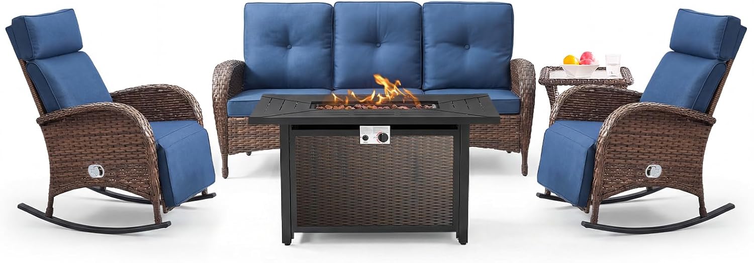 buy Belord patio set fire pit,Belord outdoor furniture honest,should I buy Belord wicker set,Belord fire pit table pros cons,best outdoor conversation set for pool,Belord patio set worth buying unboxing and complete package contents