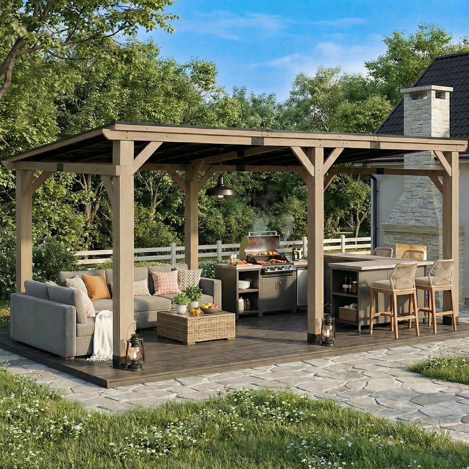 buy CHARMELEON gazebo wooden,should I buy CHARMELEON wood gazebo,best permanent gazebo for backyard,CHARMELEON gazebo pros cons,cedar wood gazebo vs steel roof,12x20 wooden gazebo worth buying performance testing and real-world results