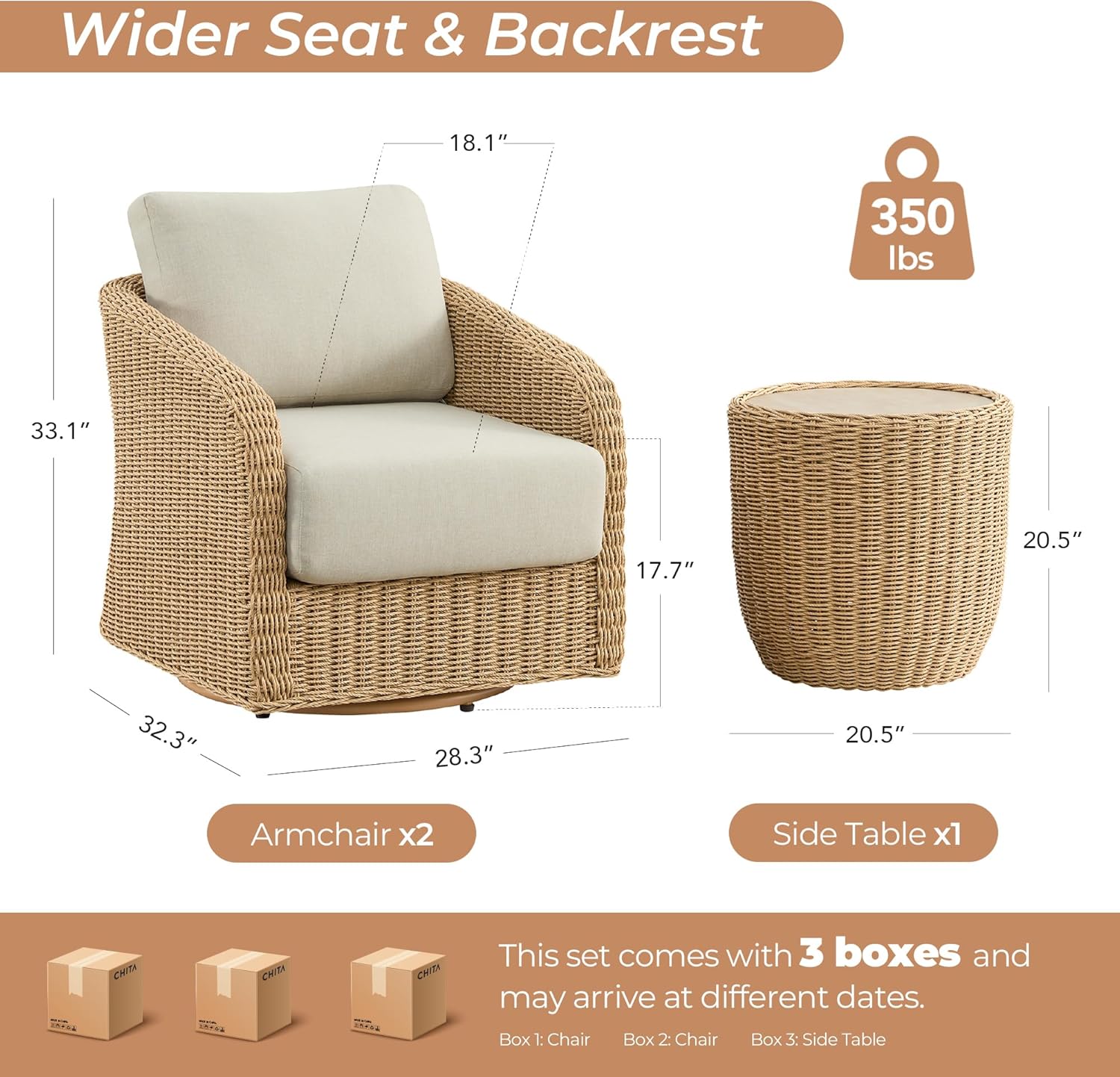 buy CHITA wicker bistro set,CHITA wicker bistro set worth it,CHITA 3 piece bistro set for patio,best rattan bistro set for small space,should I buy CHITA bistro set,CHITA bistro set pros cons unboxing and complete package contents