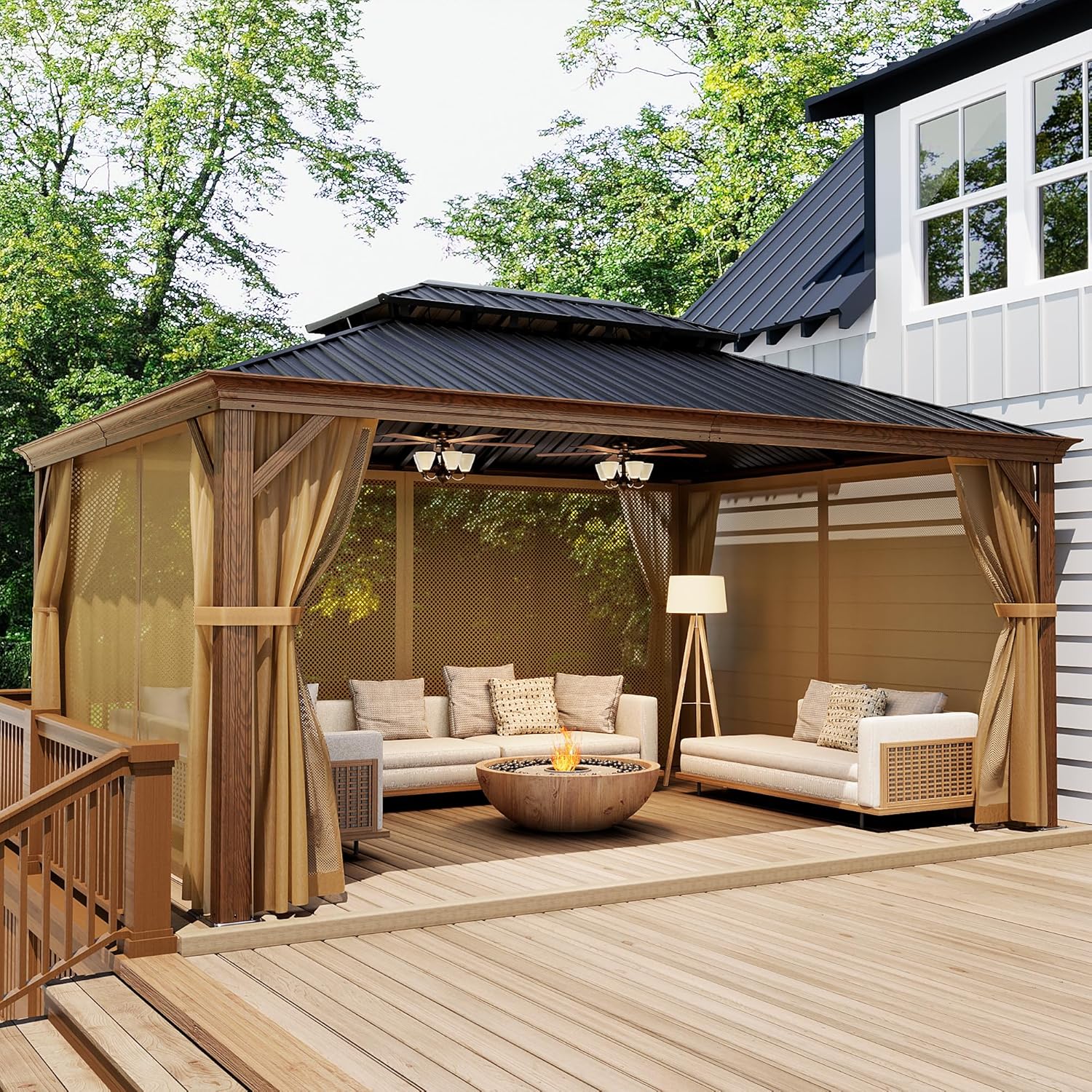 buy COSIEST 12x16 hardtop gazebo,COSIEST gazebo worth buying,COSIEST hardtop gazebo pros cons,best metal gazebo for deck,12x16 gazebo vs permanent structure,should I buy a hardtop gazebo unboxing and complete package contents