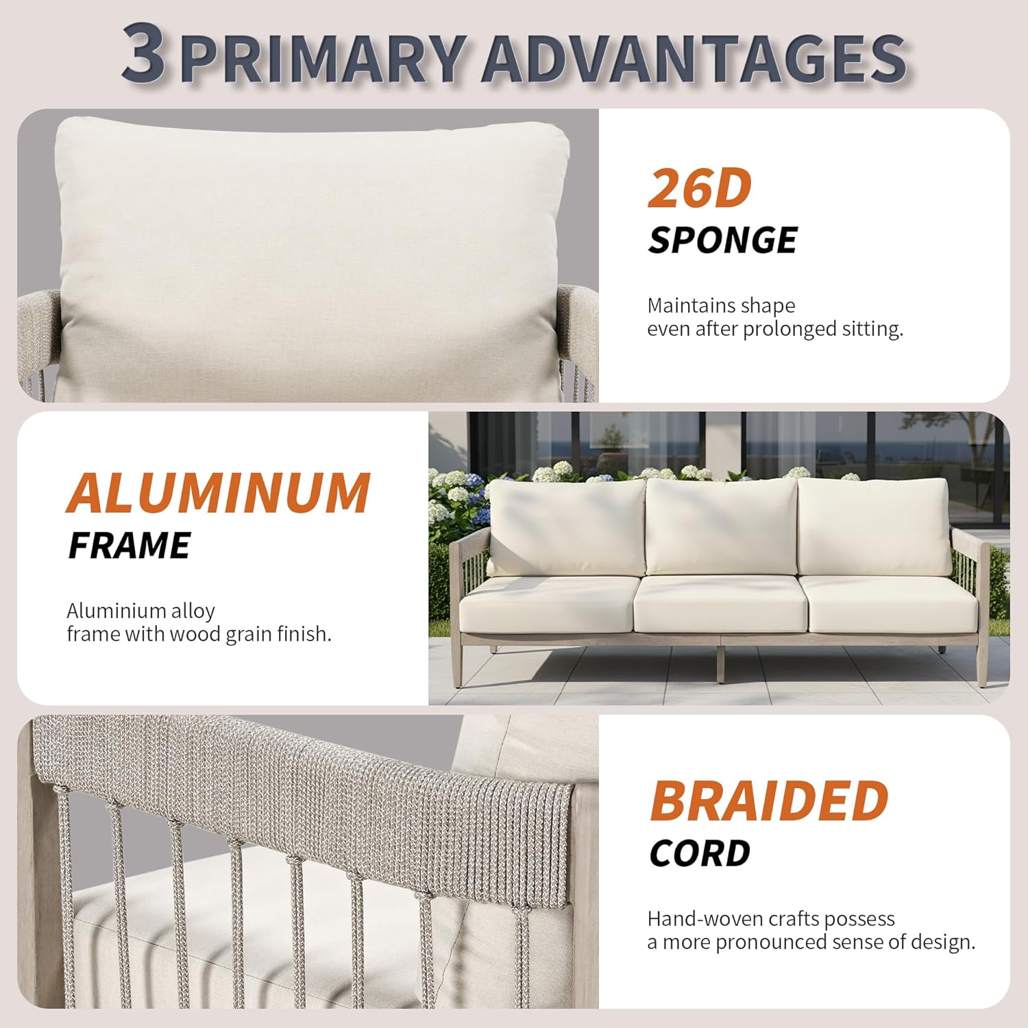 buy CikaCika 4-piece patio furniture set,CikaCika patio set worth buying,best outdoor conversation set for deck,never-rust aluminum sectional sofa pros cons,should I buy CikaCika outdoor sofa,rope weave patio furniture vs alternatives unboxing and complete package contents