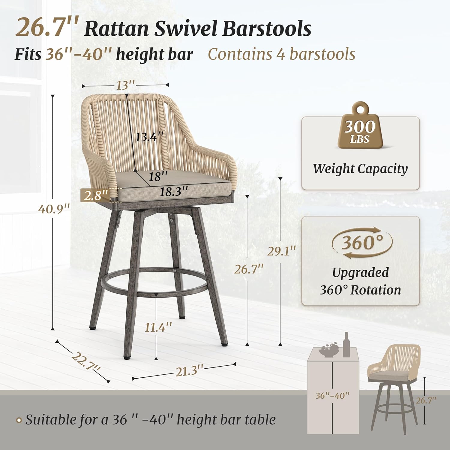 buy Cozyman swivel bar stools,Cozyman bar stools pros cons,best outdoor barstools for patio,Cozyman swivel stools worth buying,boho wicker barstools vs alternatives,should I buy Cozyman counter stools unboxing and complete package contents
