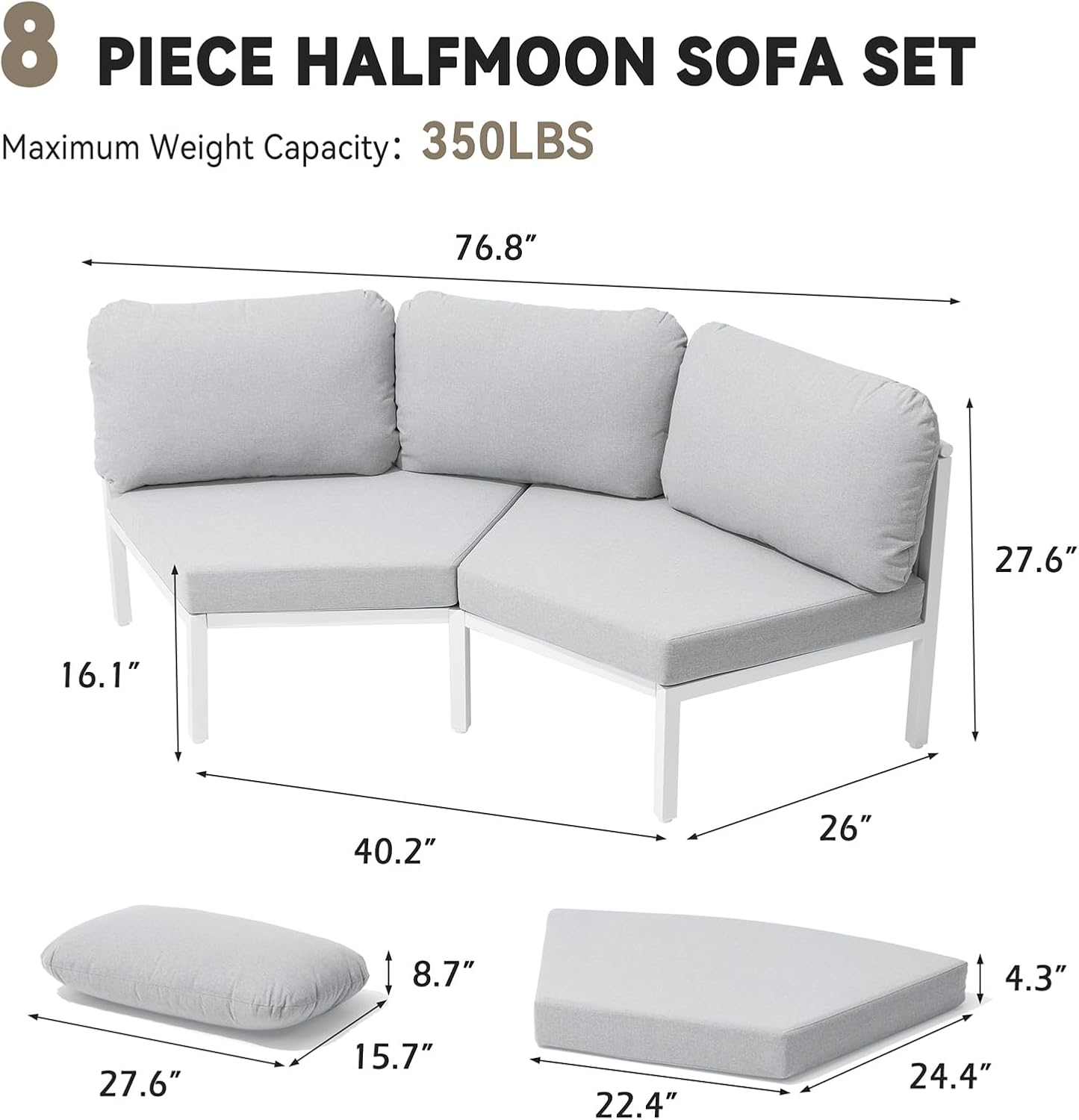 buy Crestlive Products curved patio sofa,should I buy a modular outdoor sofa,Crestlive Products patio sofa pros cons,best curved patio sofa for deck,modular half moon sofa worth buying,outdoor sectional for backyard unboxing and complete package contents