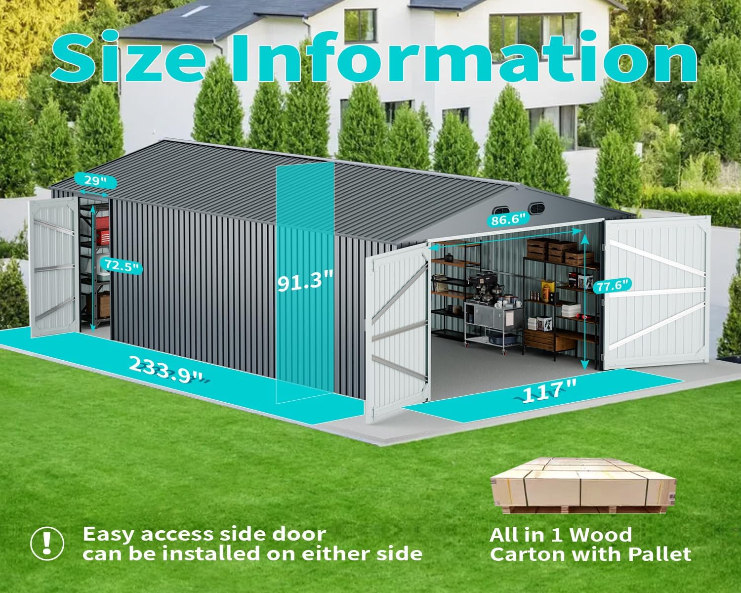 buy Doredo 20x10 metal storage shed,20x10 outdoor storage shed worth buying,Doredo 20x10 shed pros cons,best large metal shed for cars,should I buy Doredo storage shed unboxing and complete package contents