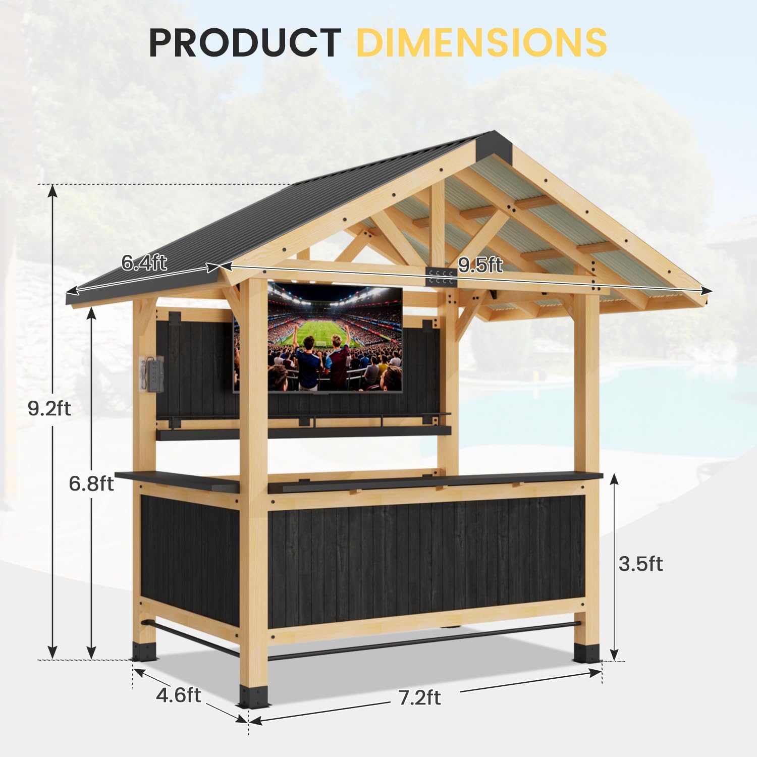 buy EROMMY outdoor gazebo bar,EROMMY gazebo bar pros cons,best outdoor gazebo bar for patio,should I buy a wooden gazebo bar,EROMMY gazebo bar vs competitors,wooden gazebo bar with power strip worth buying unboxing and complete package contents