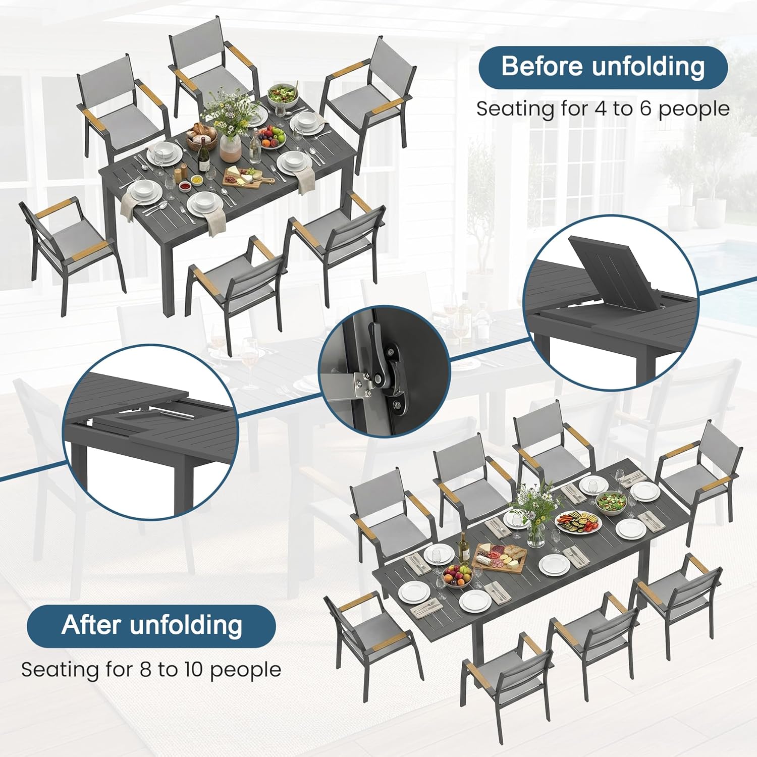 buy FansaFurn patio dining set,best aluminum patio dining set for 8 people,FansaFurn extendable table pros cons,should I buy FansaFurn outdoor dining set,FansaFurn vs other patio sets worth buying,best extendable outdoor dining set under $2000 unboxing and complete package contents