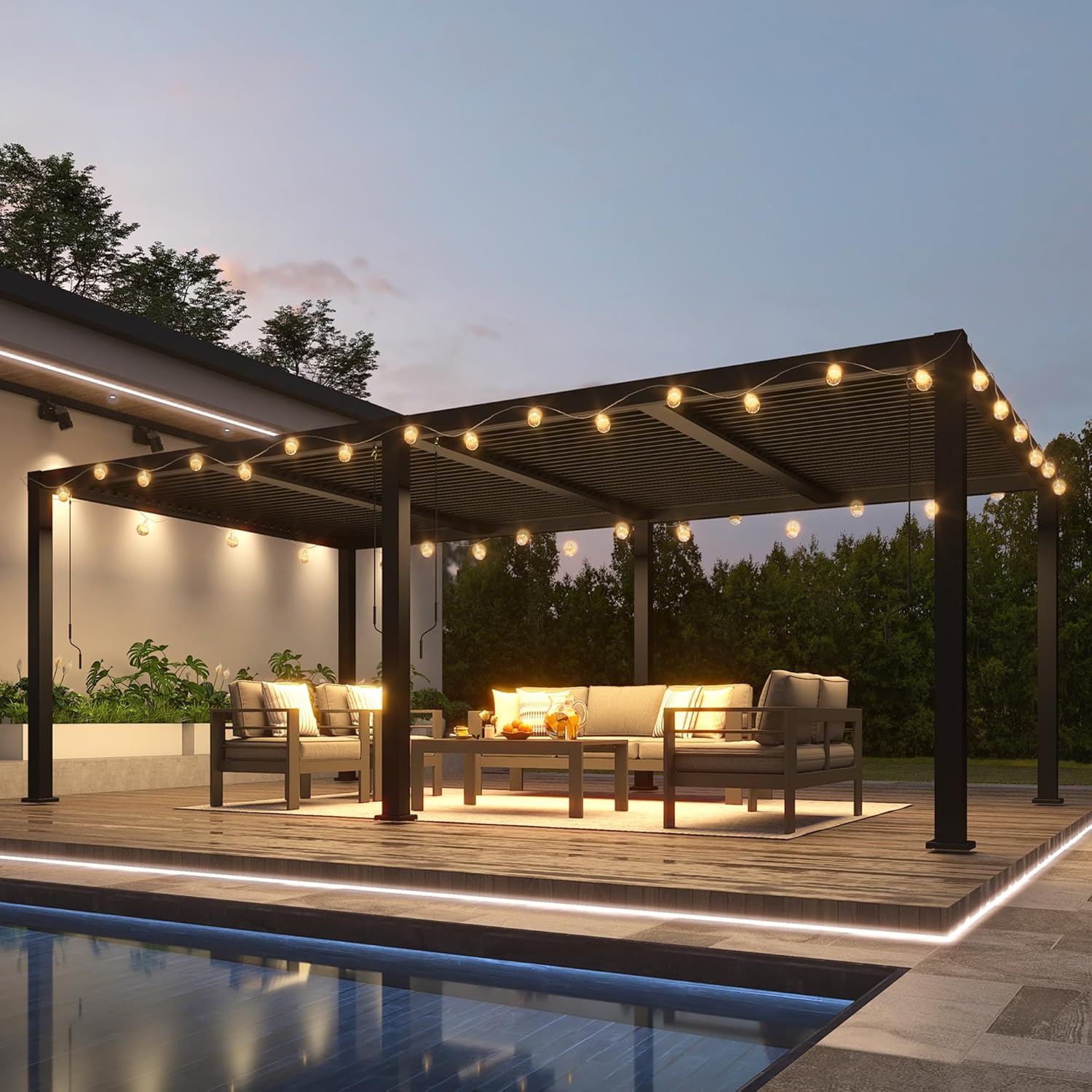buy FansaFurn pergola,FansaFurn pergola pros cons,FansaFurn pergola worth it,FansaFurn vs backyard pergolas,aluminum louvered pergola best for patio,is FansaFurn pergola good quality unboxing and complete package contents