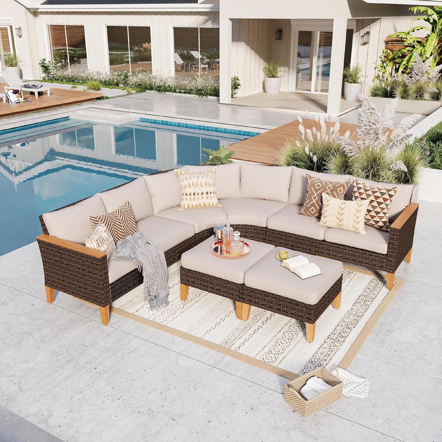 Image 1 of buy GREEN PARTY wicker patio furniture set