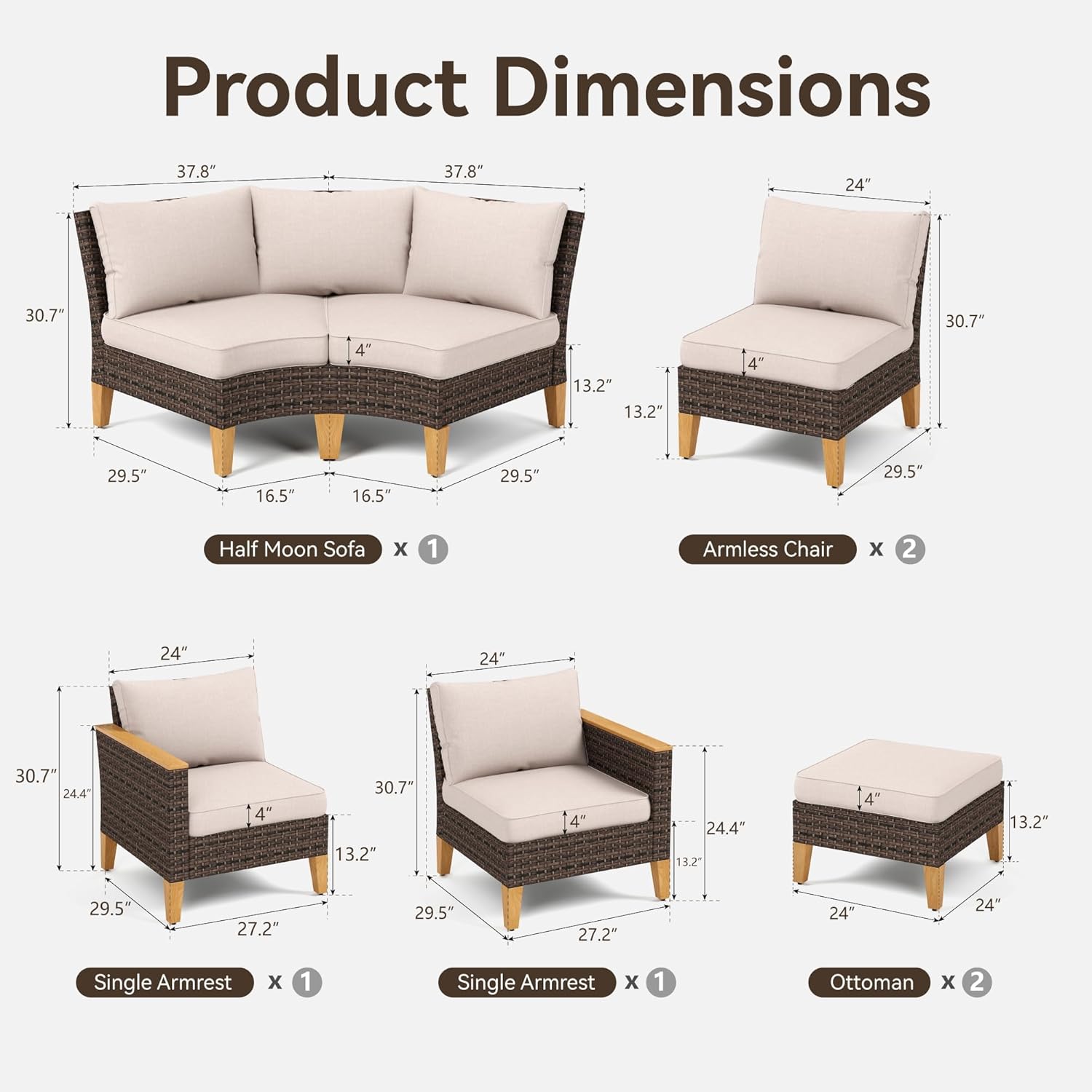 buy GREEN PARTY wicker patio furniture set,half moon curved sectional sofa pros cons,all weather outdoor rattan set worth buying,GREEN PARTY vs similar patio sets,should I buy modular outdoor sofa,best rattan furniture for garden unboxing and complete package contents