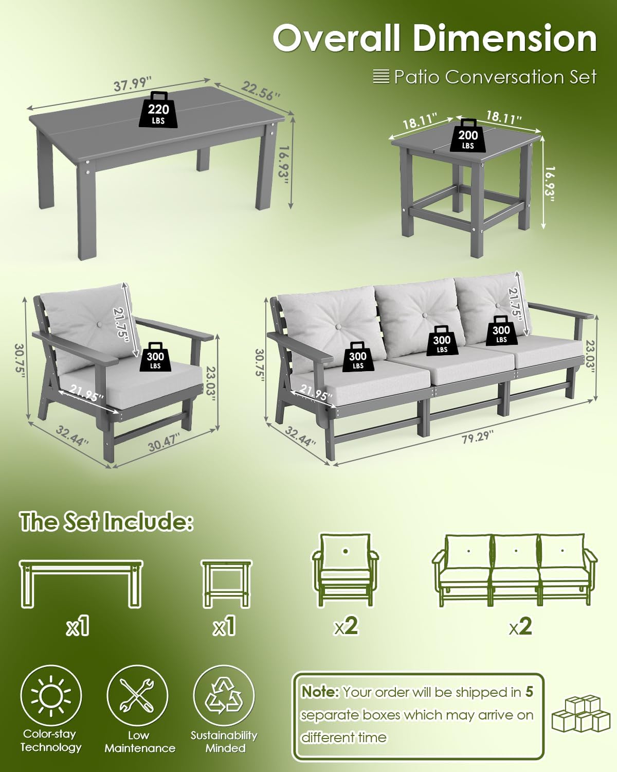 buy GREENVINES patio furniture set,GREENVINES patio set pros cons,best outdoor sectional for deck,GREENVINES vs wicker furniture,should I buy GREENVINES conversation set,HDPE patio furniture worth buying unboxing and complete package contents