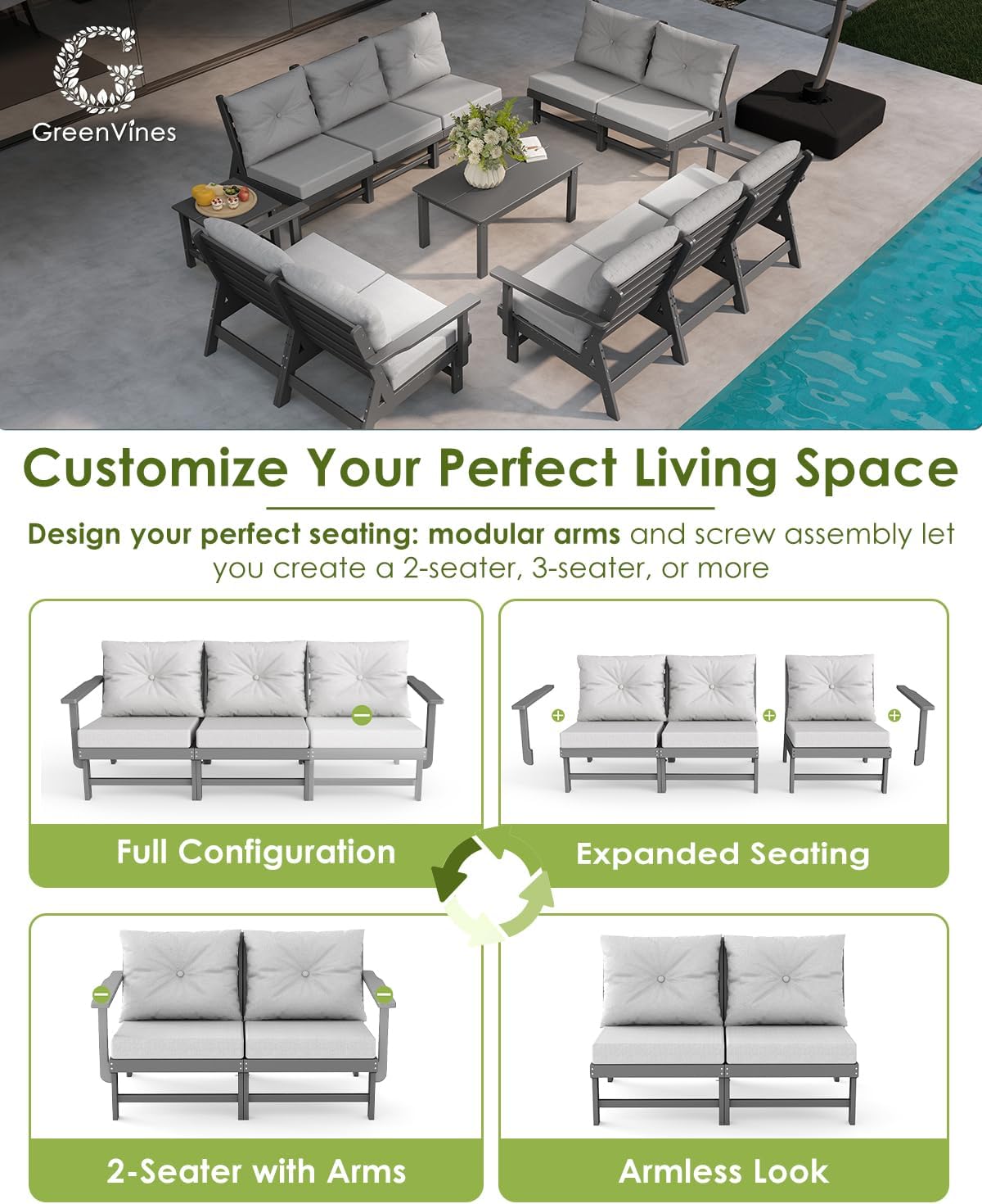 Step-by-step guide for buy GREENVINES patio furniture set,GREENVINES patio set pros cons,best outdoor sectional for deck,GREENVINES vs wicker furniture,should I buy GREENVINES conversation set,HDPE patio furniture worth buying - complete tutorial