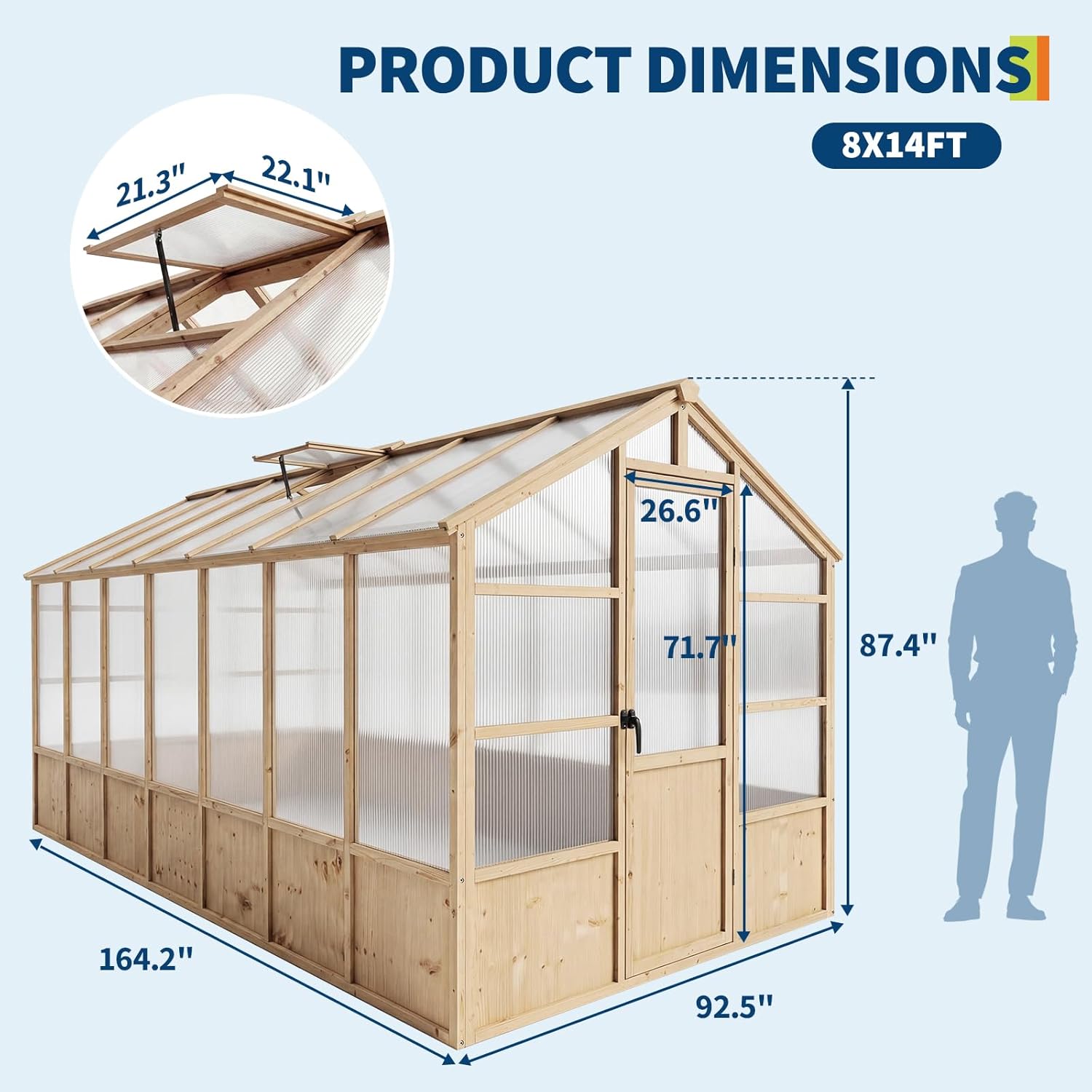 buy Garvee 8x14 wooden greenhouse,Garvee wooden greenhouse pros cons,8x14 walk-in greenhouse kit worth buying,best polycarbonate greenhouse for backyard,Garvee greenhouse vs alternatives,should I buy a wooden greenhouse for garden unboxing and complete package contents