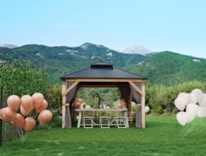 Image 1 of buy GarveeLife Hardtop Wood Gazebo