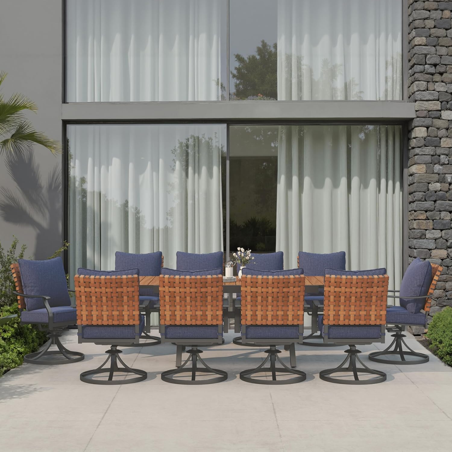 buy Grand patio 11-piece outdoor dining set,Grand patio 11-piece dining set pros cons,is Grand patio outdoor dining set worth buying,best patio dining set for 10 people,Grand patio swivel chair dining set vs alternatives,buy Grand patio 11-piece set for deck unboxing and complete package contents