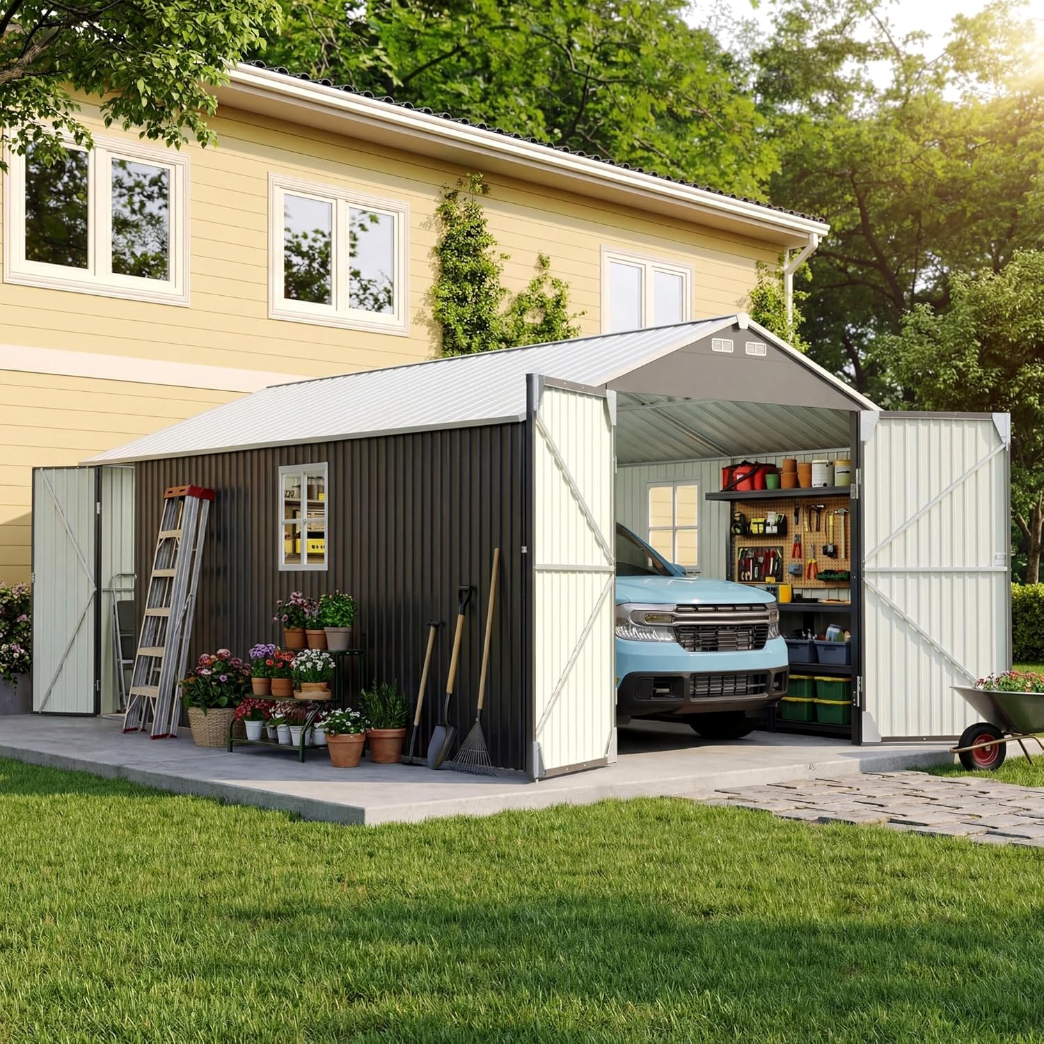 Image 1 of buy Greesum 12x20 metal carport