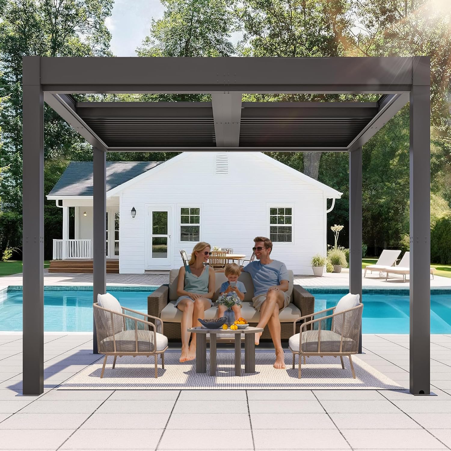 buy Greesum electric pergola,Greesum pergola pros cons,Greesum electric pergola worth buying,best motorized pergola for patio,should I buy Greesum pergola,Greesum pergola vs alternatives unboxing and complete package contents