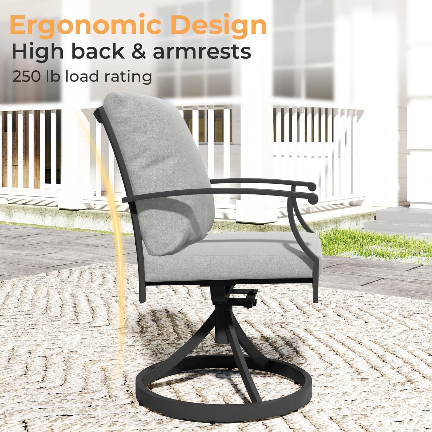 buy HAPPATIO patio dining set, best outdoor dining sets for cars, HAPPATIO patio set pros cons, powder coated steel dining set worth buying, should I buy a swivel chair dining set, outdoor dining set with umbrella hole unboxing and complete package contents
