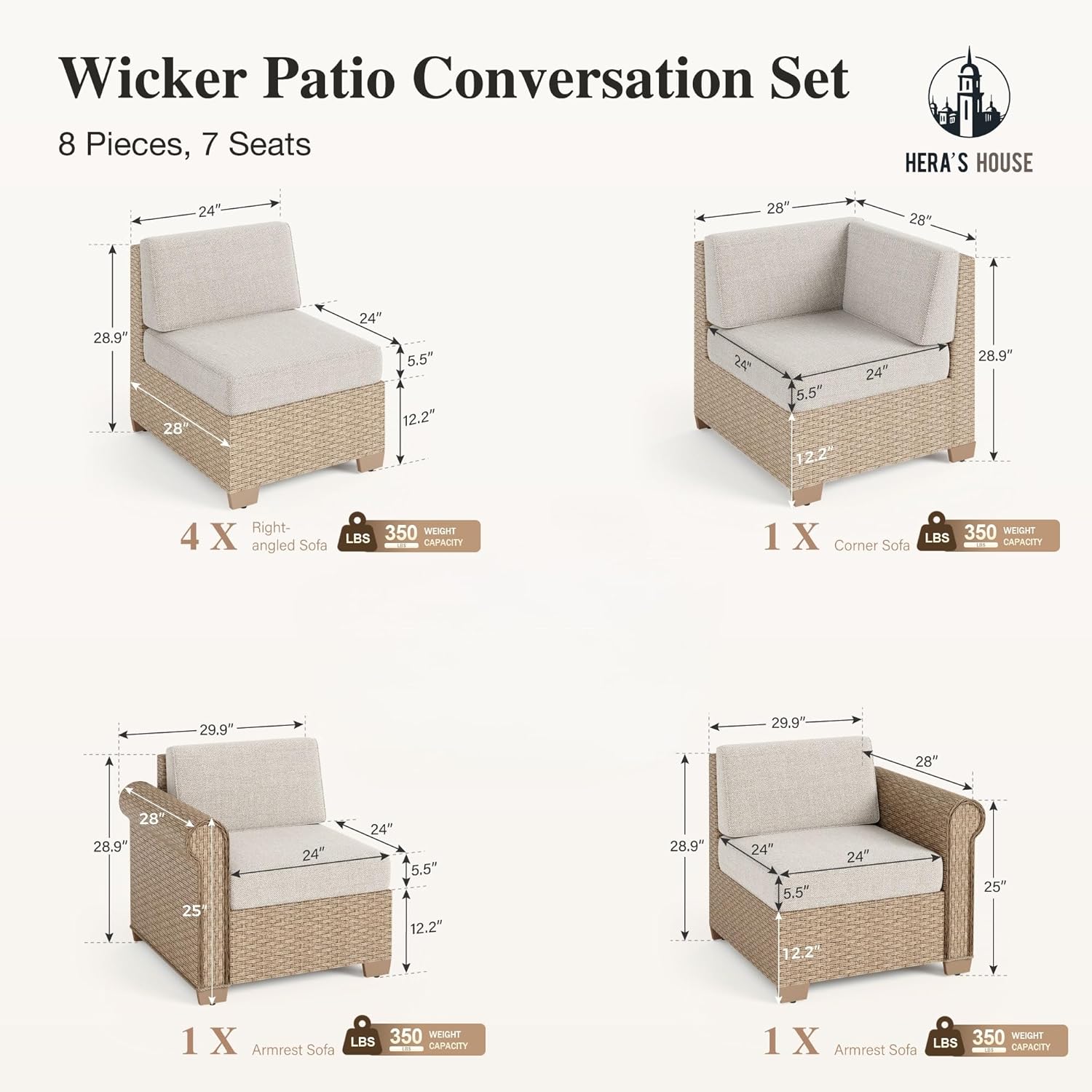 buy HERA'S HOUSE patio furniture set,should I buy HERA'S HOUSE patio set,HERA'S HOUSE fire pit sectional pros cons,best 7 seat outdoor wicker sofa with fire pit,HERA'S HOUSE vs other patio conversation sets,outdoor sectional with fire pit worth buying unboxing and complete package contents