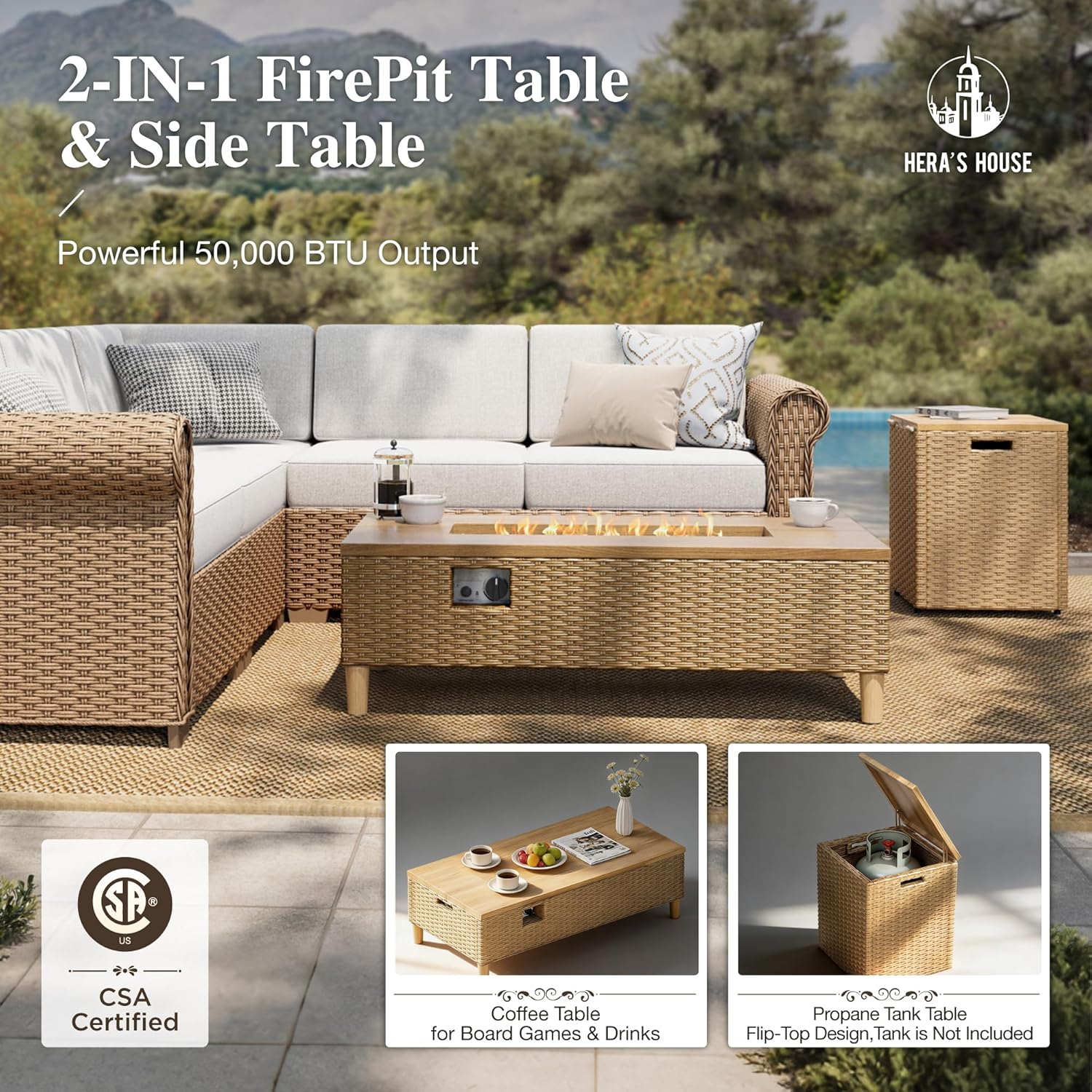 Step-by-step guide for buy HERA'S HOUSE patio furniture set,should I buy HERA'S HOUSE patio set,HERA'S HOUSE fire pit sectional pros cons,best 7 seat outdoor wicker sofa with fire pit,HERA'S HOUSE vs other patio conversation sets,outdoor sectional with fire pit worth buying - complete tutorial