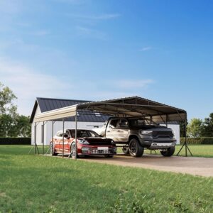Image 1 of buy HOMPUS 20x20 metal carport