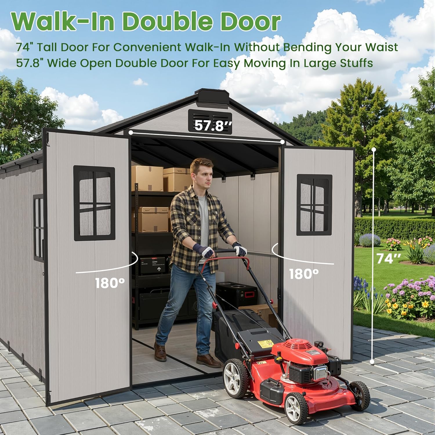 Step-by-step guide for buy HOOOWOOO 8x12 storage shed,should I buy a resin storage shed,HOOOWOOO 8x12 shed pros cons,best plastic garden shed for lawn,resin shed vs metal shed worth buying,8x12 walk in shed for car accessories - complete tutorial
