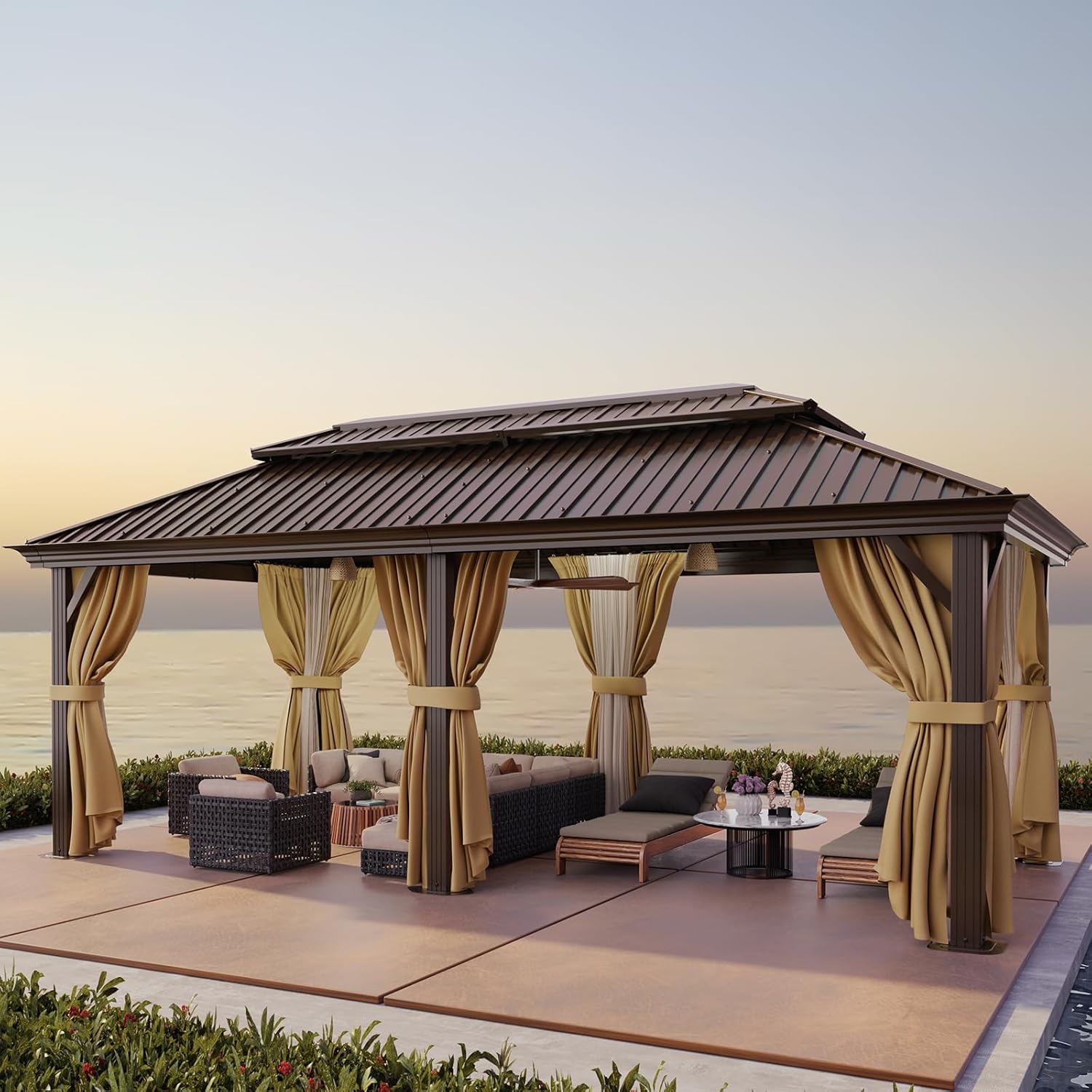 Image 1 of buy HOTEEL 12x20 hardtop gazebo