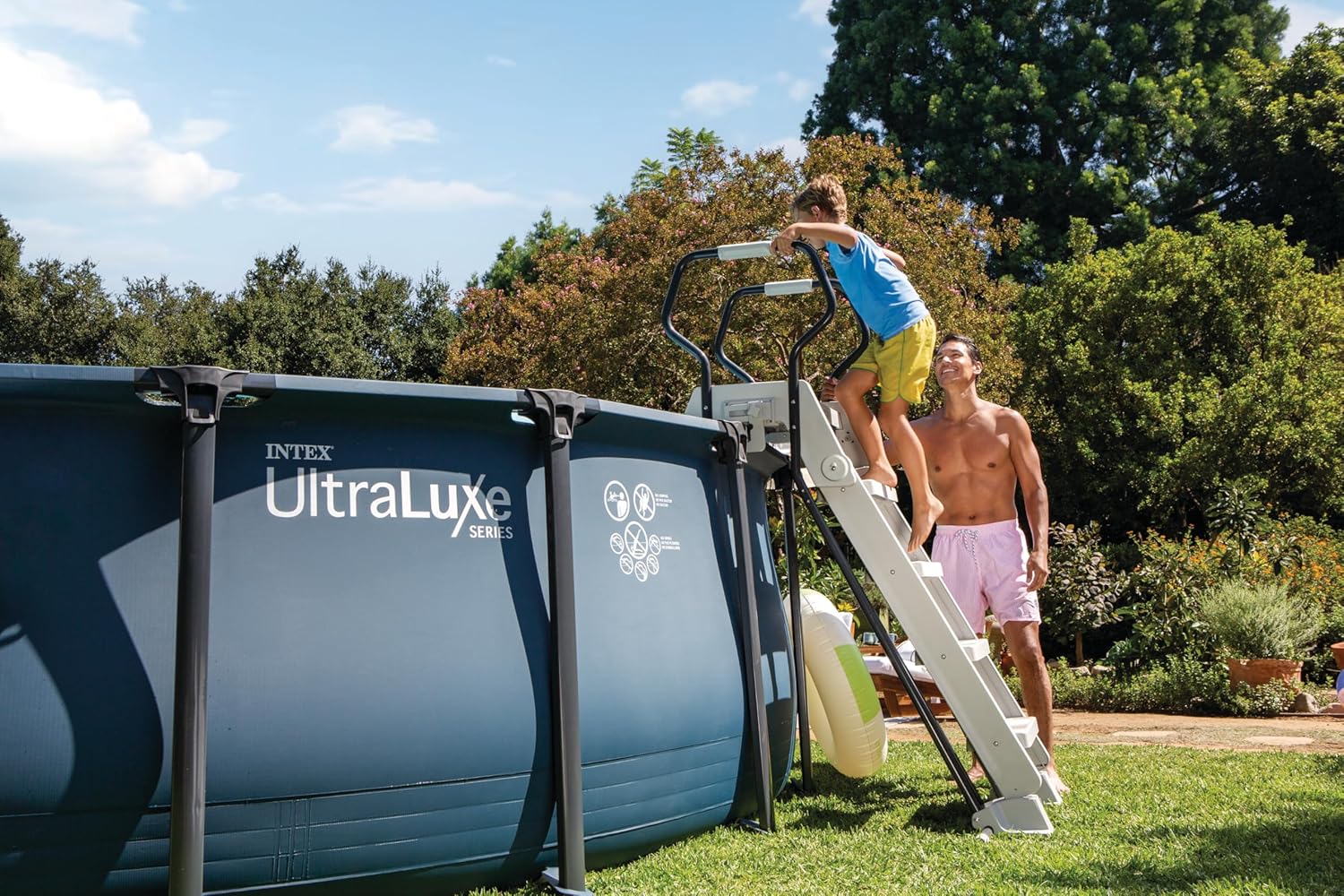 buy INTEX UltraLuxe 20 ft pool,should I buy INTEX UltraLuxe pool,INTEX UltraLuxe vs saltwater pools,INTEX UltraLuxe pool pros cons,best above ground pool with Wi-Fi,INTEX UltraLuxe worth buying unboxing and complete package contents