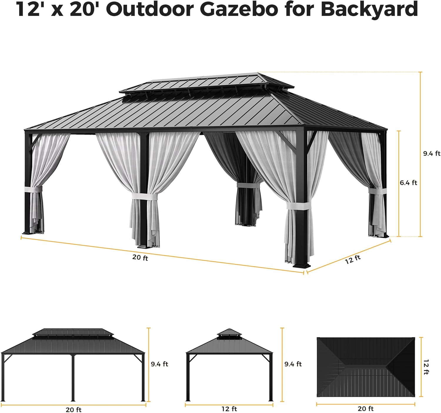 buy IRONCK hardtop gazebo,should I buy IRONCK gazebo,IRONCK gazebo vs competitors,IRONCK hardtop gazebo pros cons,best large gazebo for backyard,IRONCK gazebo worth buying unboxing and complete package contents