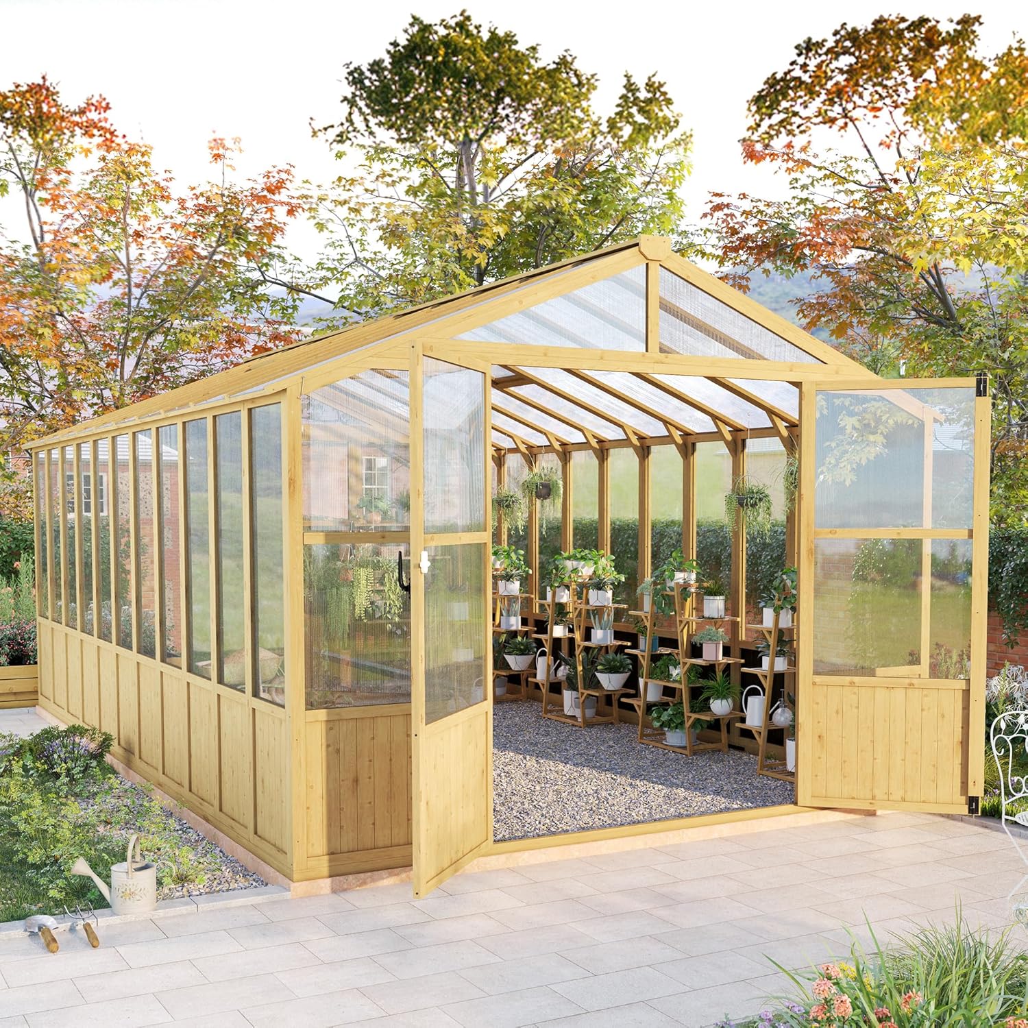 Image 1 of buy Jocisland wood greenhouse