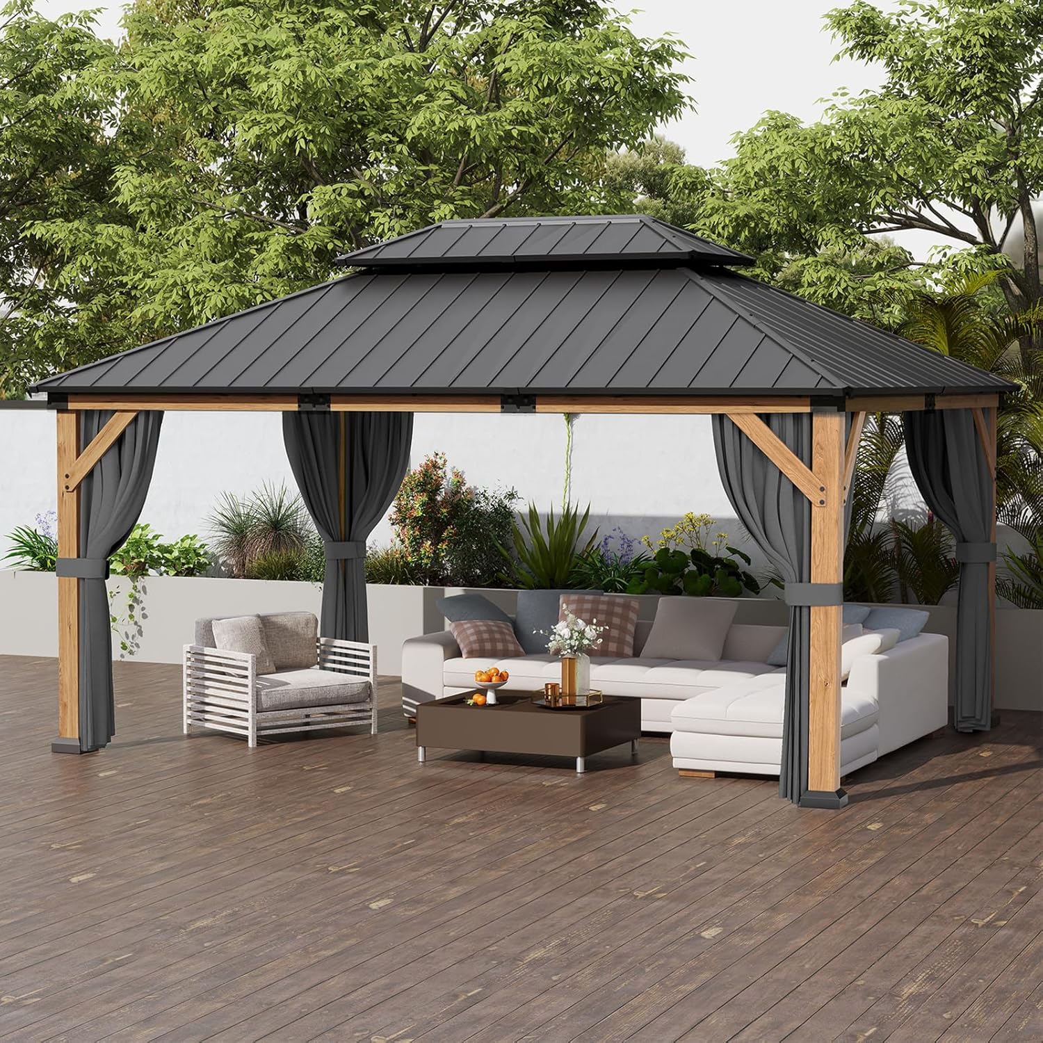 buy Jocoevol wood gazebo,Jocoevol hardtop gazebo pros cons,best wooden gazebo for backyard,Jocoevol gazebo worth buying,12x16 wood gazebo vs metal,should I buy a wooden gazebo for patio unboxing and complete package contents