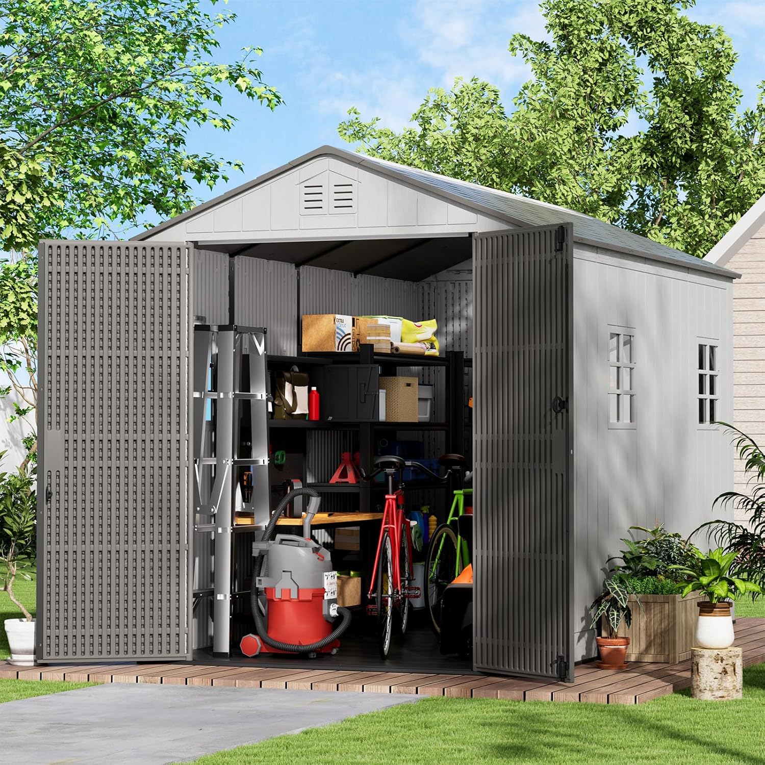 Image 1 of buy KINYING outdoor storage shed