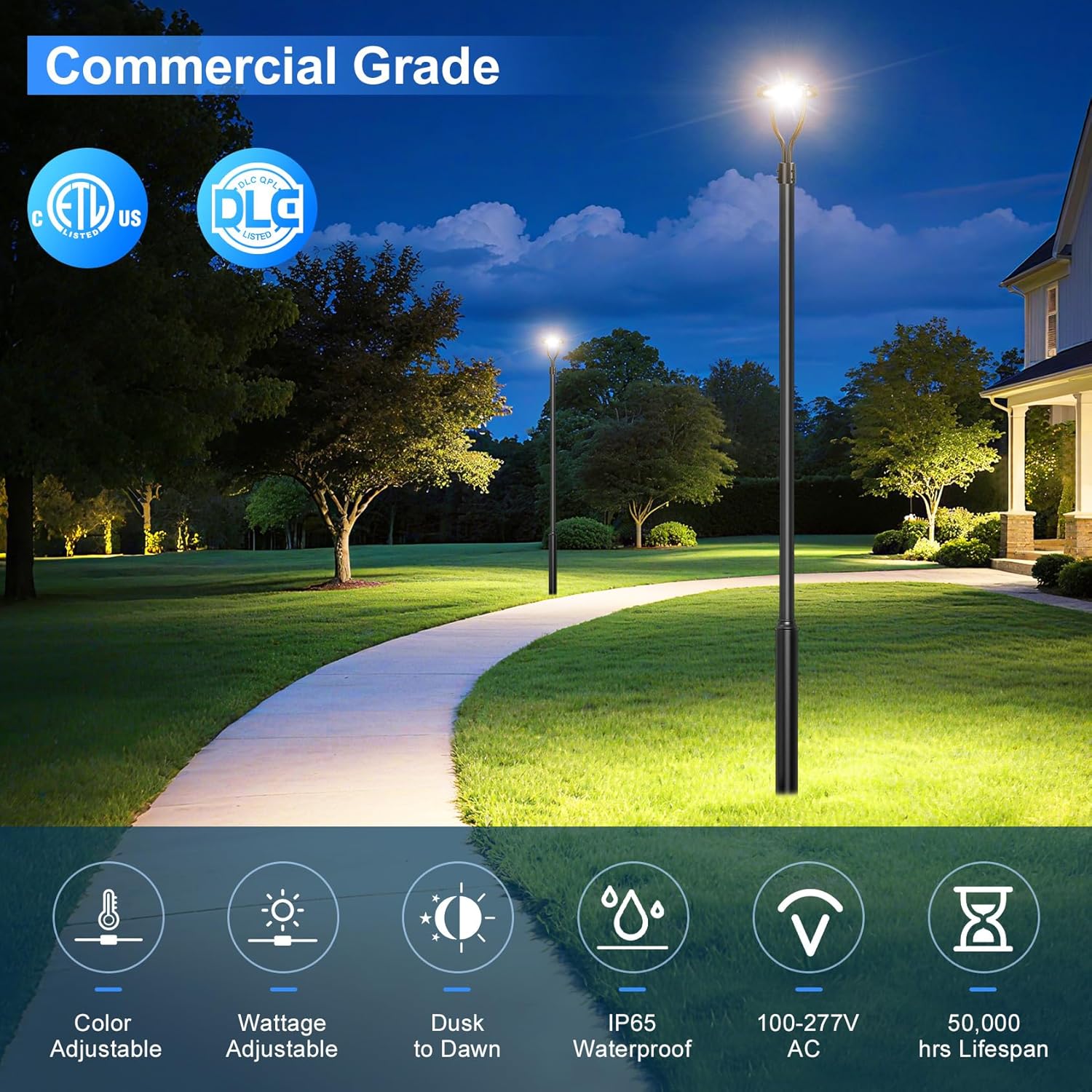 buy KUKUPPO 100W LED post top light,best LED post top lights for commercial areas,should I buy KUKUPPO post top light,KUKUPPO 100W LED pros cons,adjustable color temperature post light,KUKUPPO vs alternatives outdoor pole light unboxing and complete package contents
