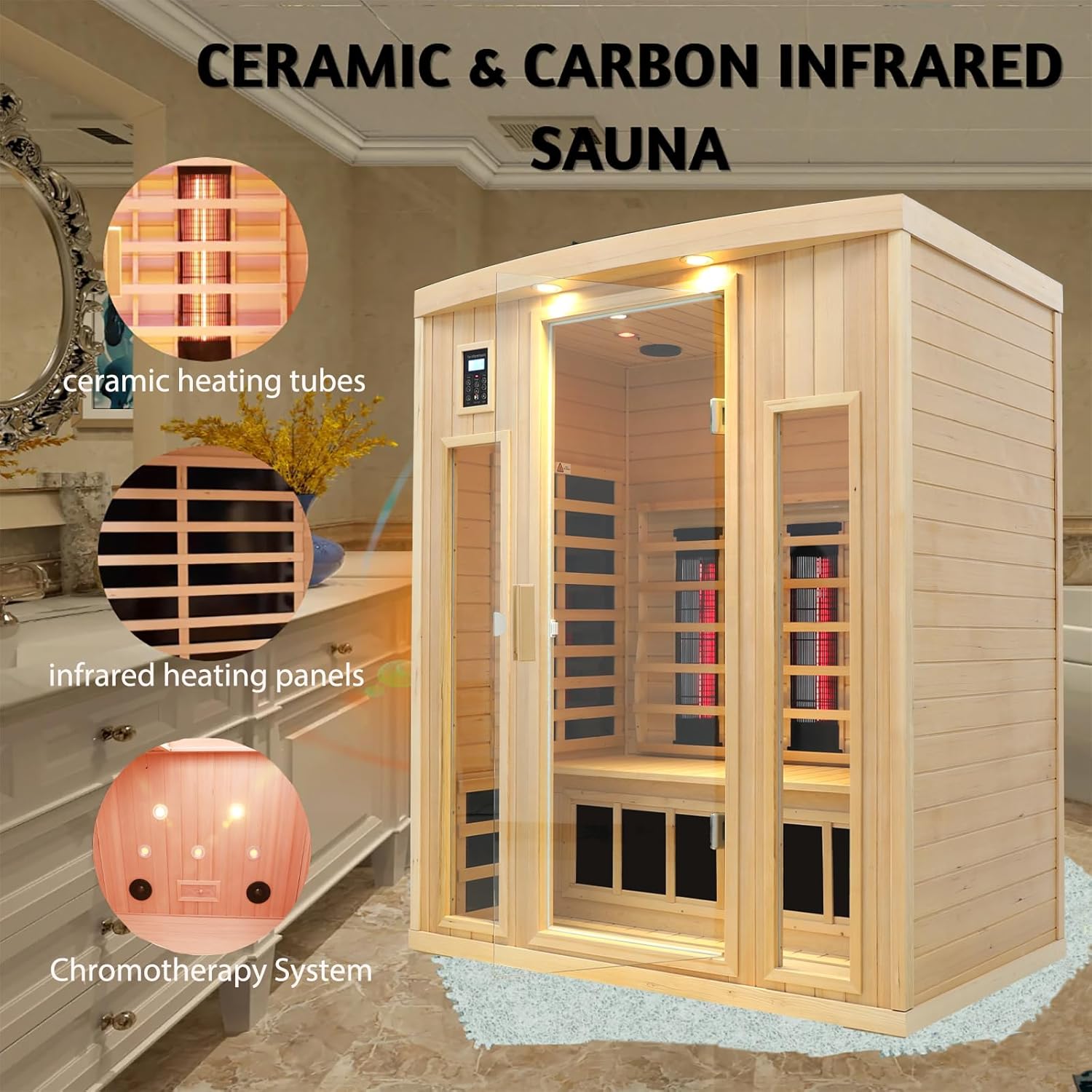 buy KUNSANA 3 person infrared sauna,KUNSANA sauna pros cons,best low EMF infrared sauna for home,ceramic infrared sauna vs carbon heating,should I buy a 3 person sauna home,KUNSANA sauna worth buying unboxing and complete package contents