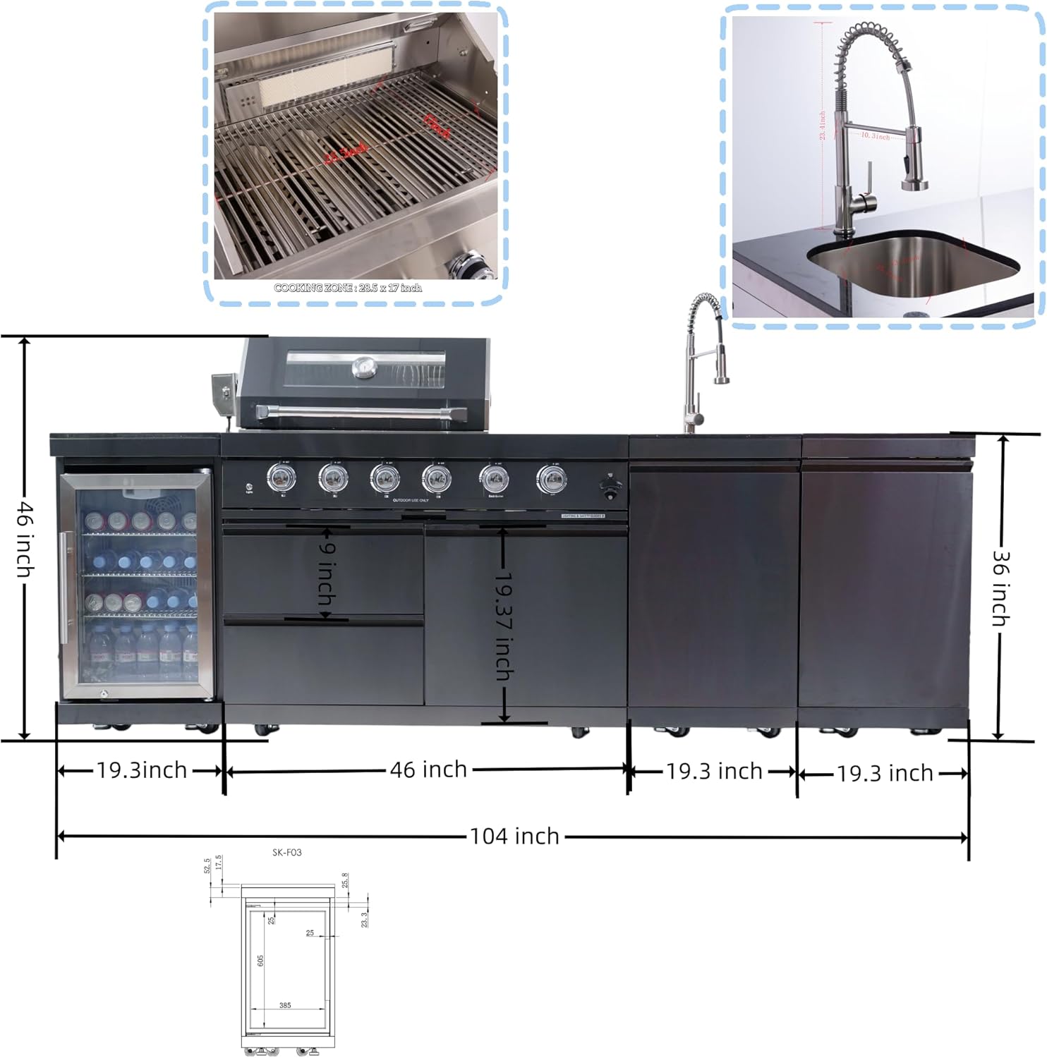 buy Keainvren outdoor kitchen island,Keainvren outdoor kitchen worth buying,outdoor kitchen island pros cons,best all-in-one outdoor kitchen,outdoor kitchen with refrigerator worth it,should I buy an outdoor kitchen island unboxing and complete package contents