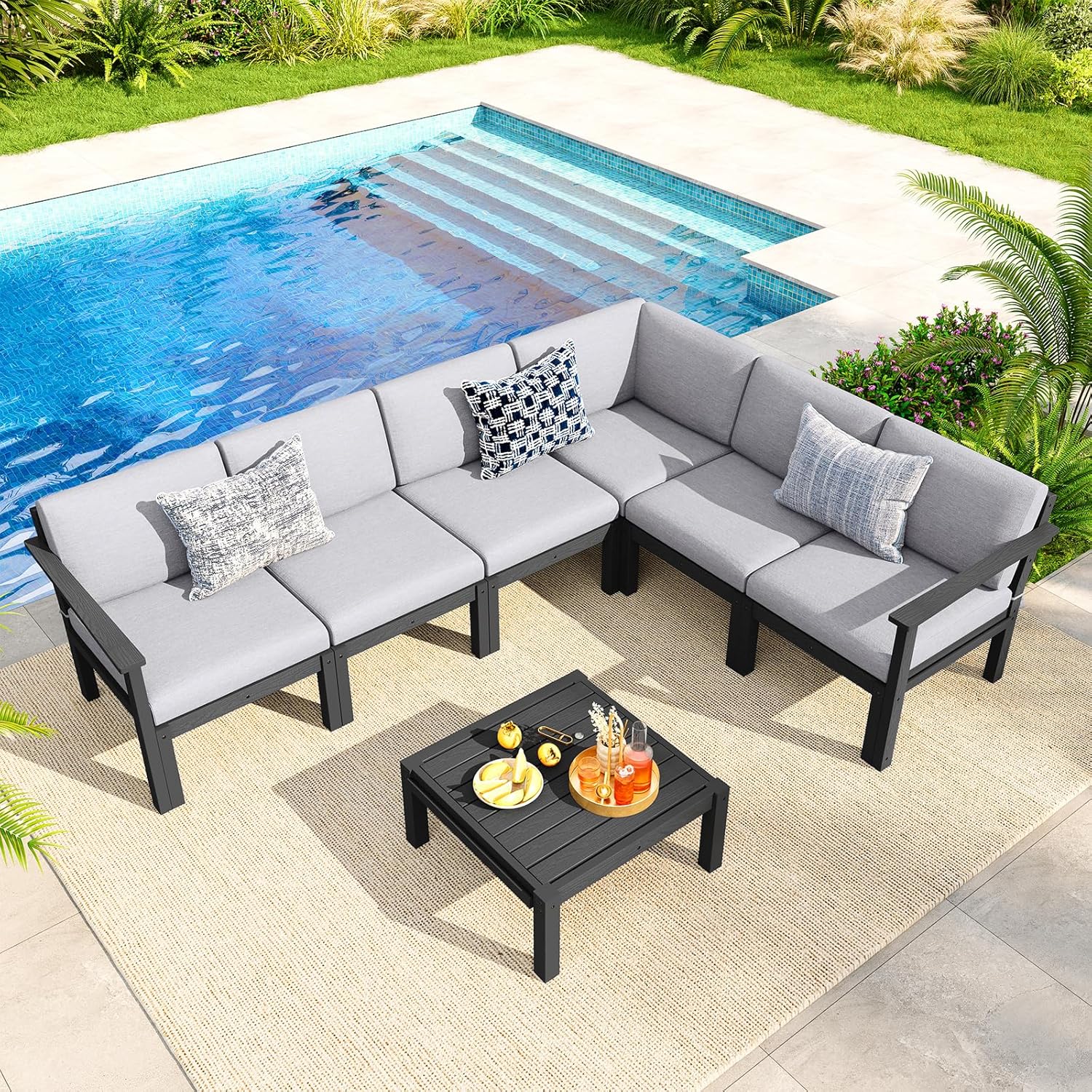 Image 1 of buy L-shaped patio conversation set