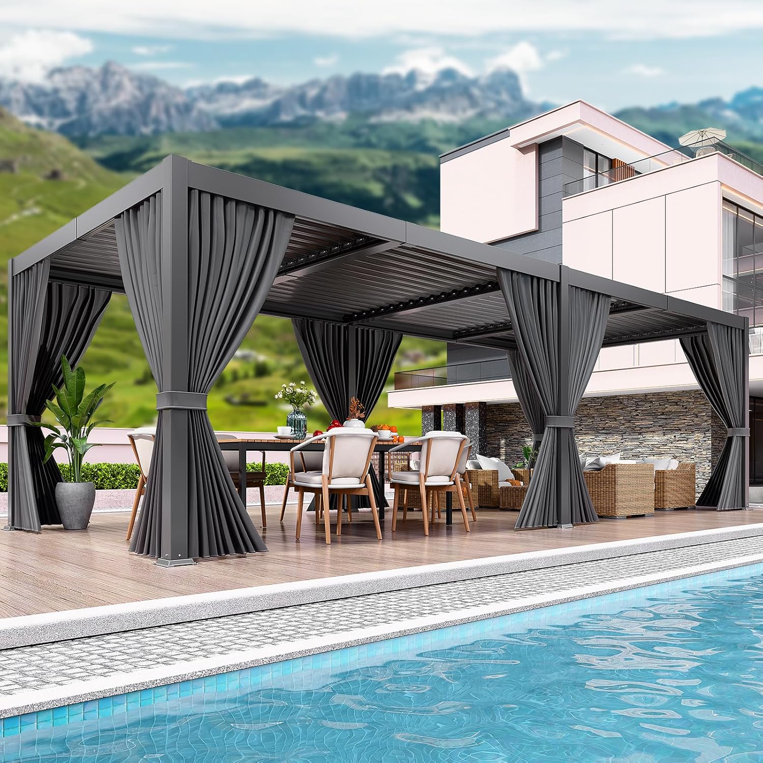 Image 1 of buy LEVELEVE 10x20 louvered pergola