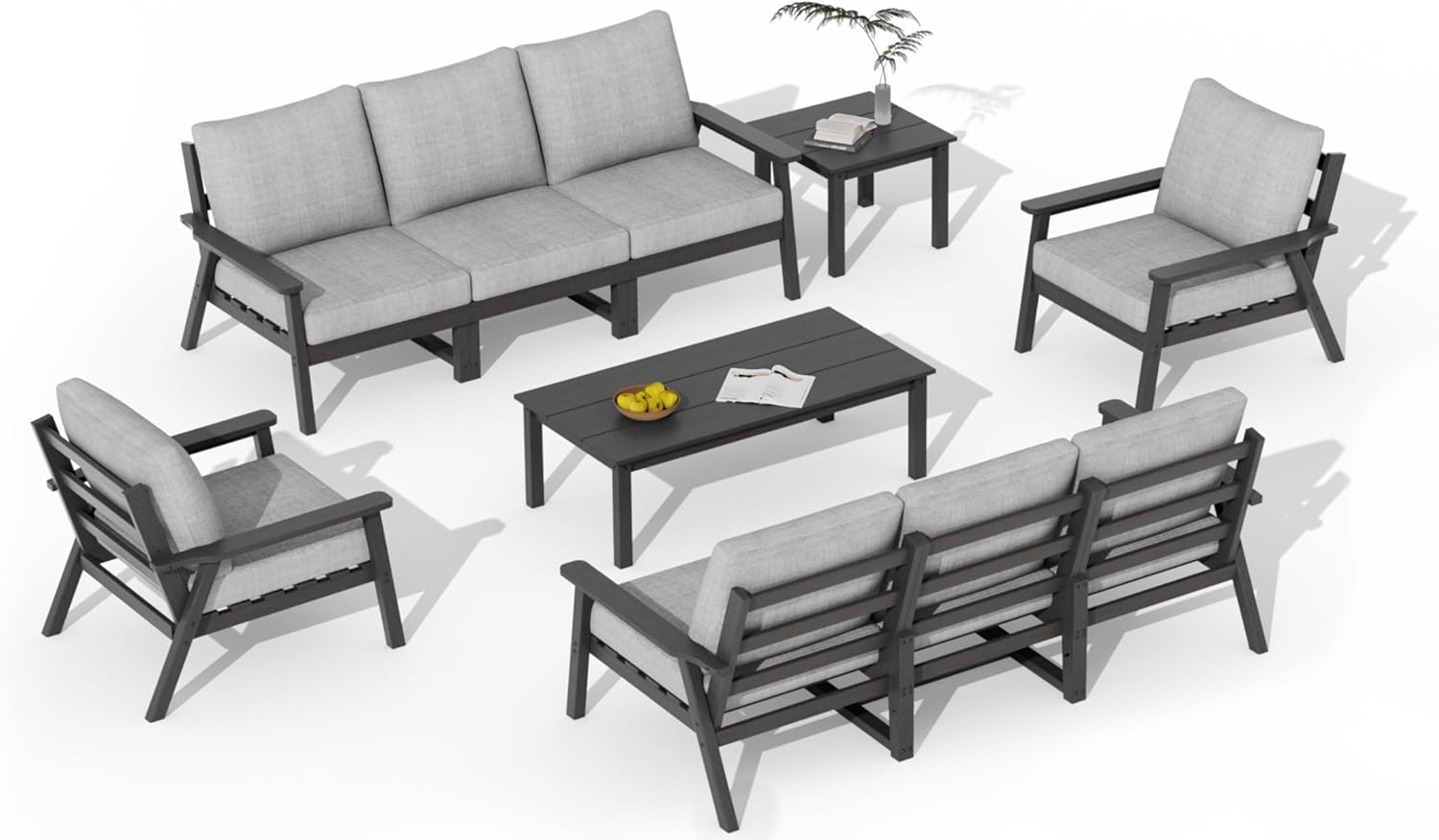 buy LOUNZY HDPE patio furniture set,best all weather outdoor couch set,LOUNZY patio set pros cons,should I buy LOUNZY 10 piece sectional,HDPE vs rattan patio furniture comparison,LOUNZY patio conversation set worth buying unboxing and complete package contents