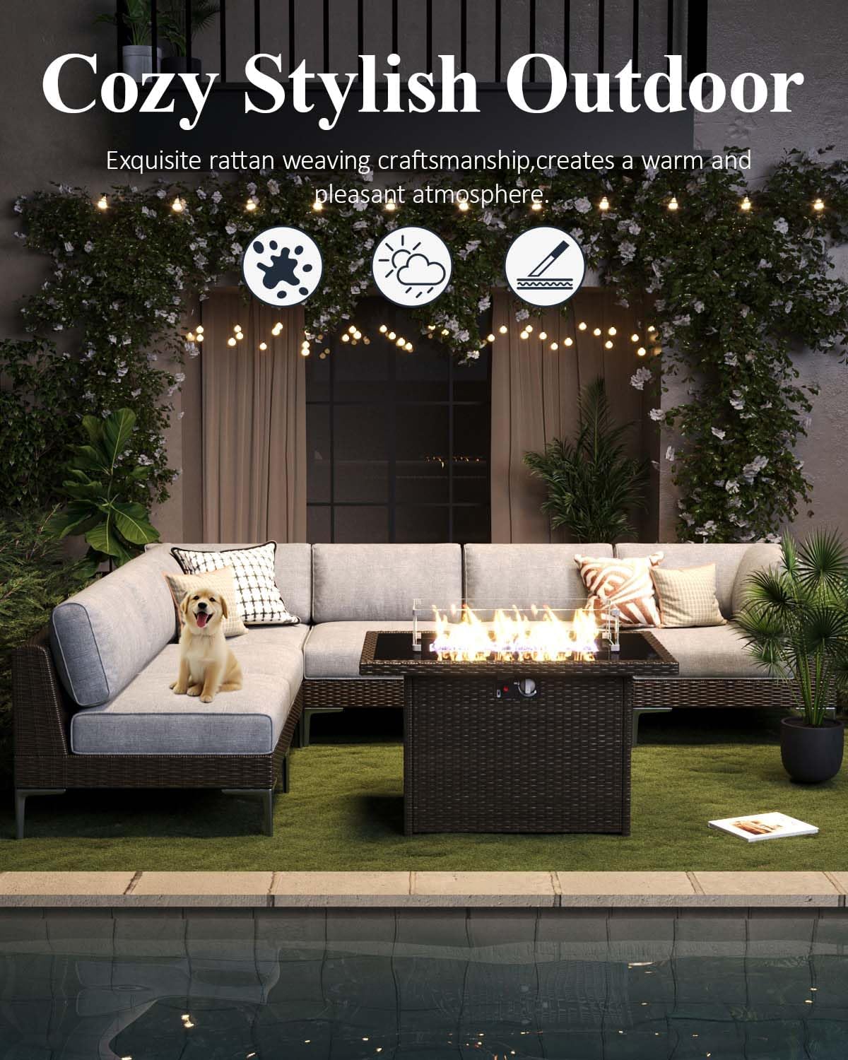 buy LayinSun 11-piece modular wicker sectional sofa fire pit,should I buy LayinSun 11-piece outdoor wicker sectional sofa,LayinSun sectional sofa fire pit table pros cons,best modular wicker sectional with fire pit for patio,LayinSun 11-piece outdoor furniture set worth buying,LayinSun vs other outdoor wicker sectionals unboxing and complete package contents