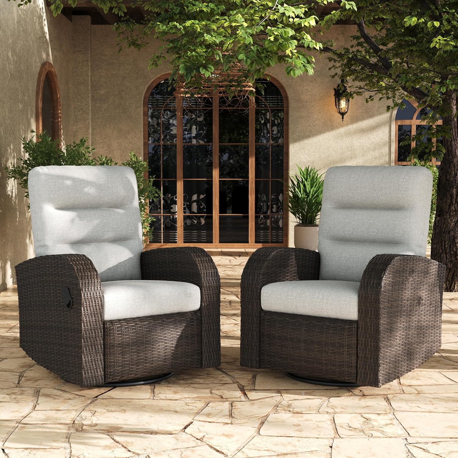 Image 1 of buy LayinSun wicker outdoor glider recliner