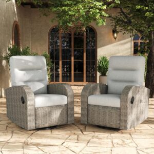 Image 1 of buy LayinSun wicker outdoor swivel glider recliner