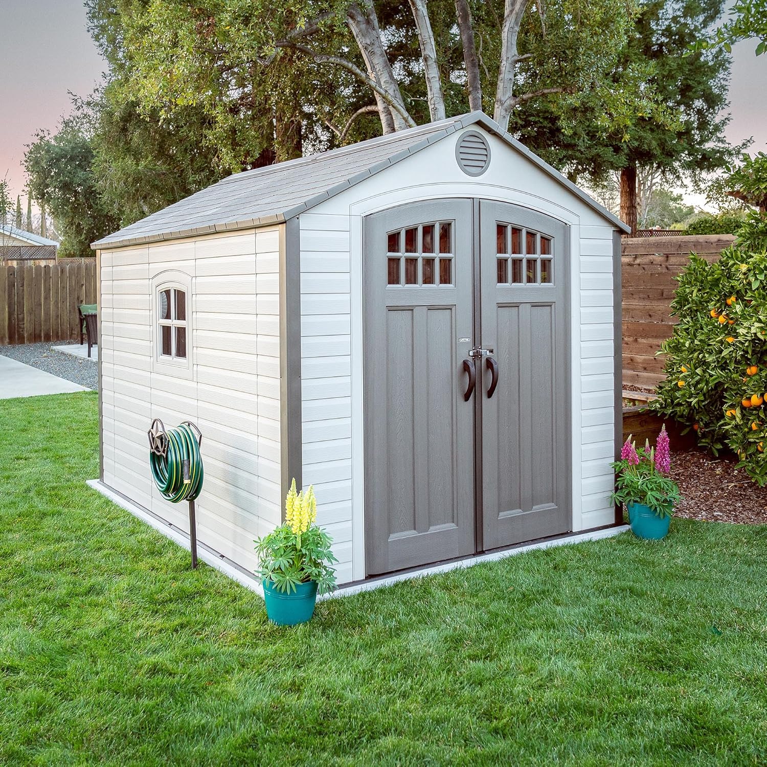 buy Lifetime 8x10 outdoor storage shed,Lifetime 8x10 shed pros cons,should I buy a Lifetime outdoor shed,best dual wall storage shed for yard,Lifetime shed vs Suncast shed,large metal plastic shed worth buying unboxing and complete package contents