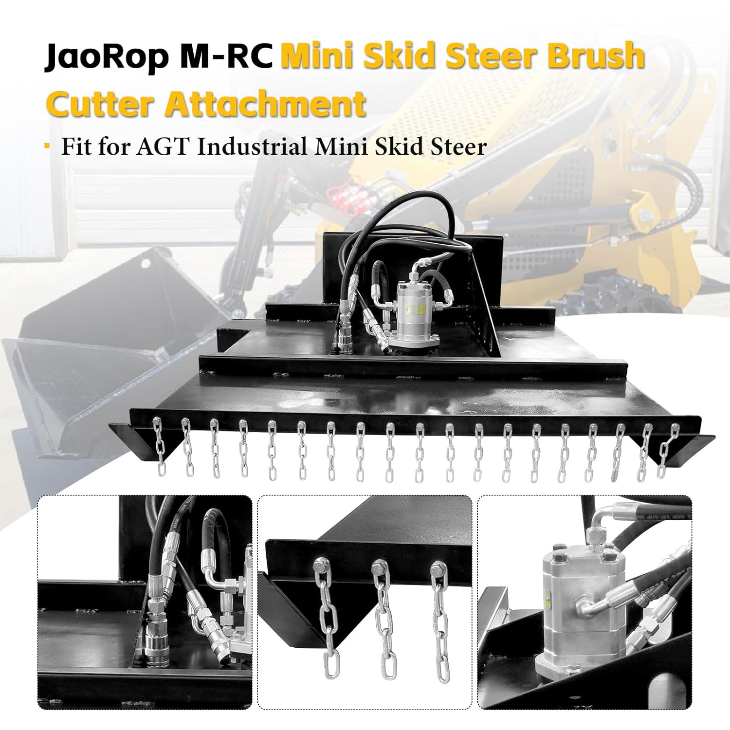 buy M-RC 42 mini skid steer brush cutter,should I buy AGT brush cutter attachment,mini skid steer brush cutter pros cons,best brush cutter for skid steer,M-RC 42 vs other brush cutters,AGT mini skid steer brush cutter worth buying unboxing and complete package contents