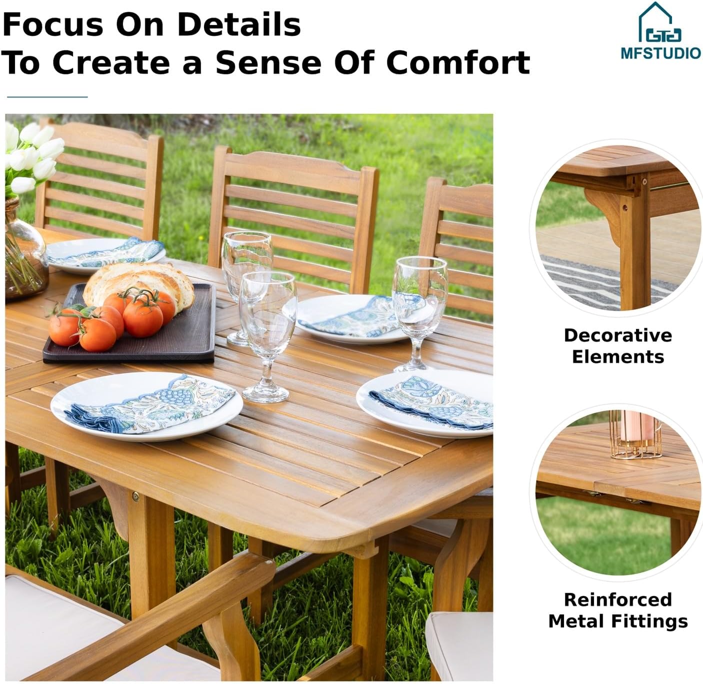 buy MFSTUDIO outdoor dining set,MFSTUDIO patio set pros cons,teak outdoor dining set for 6 worth buying,MFSTUDIO vs other patio furniture,best expandable patio dining table for car,should I buy MFSTUDIO outdoor dining set performance testing and real-world results