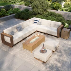 Image 1 of buy MIXPATIO patio sectional with fire pit