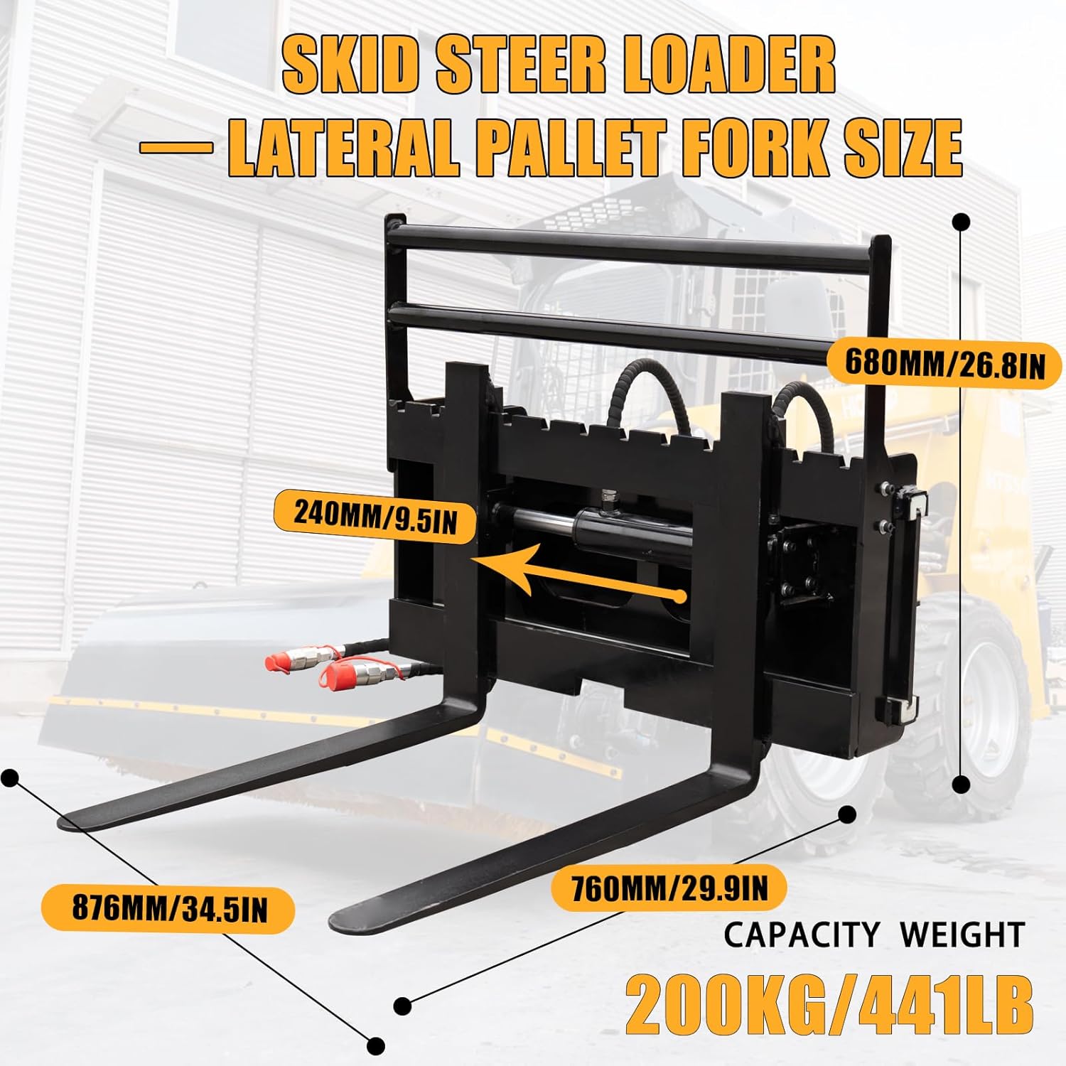 buy MMS lateral pallet fork attachment,MMS side shift fork pros cons,universal skid steer quick tach mounting system,hydraulic side shift fork for skid steer,best skid steer pallet fork attachment,MMS lateral pallet fork worth buying unboxing and complete package contents