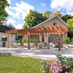 Image 1 of buy MUPATER 12x24 cedar pergola