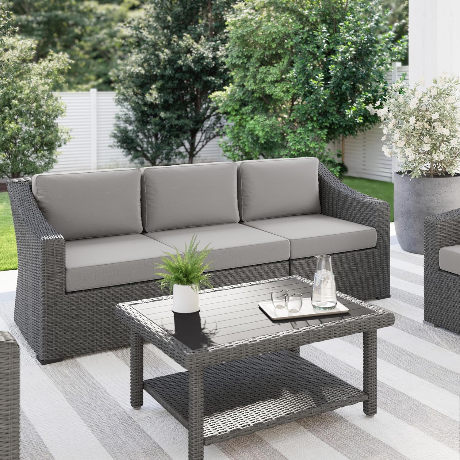 buy Martha Stewart modular patio sofa,Martha Stewart Bedford patio sofa worth buying,modular patio sofa pros cons,best modular outdoor sofa for car,should I buy Martha Stewart patio sofa,Martha Stewart wicker sofa vs alternatives unboxing and complete package contents